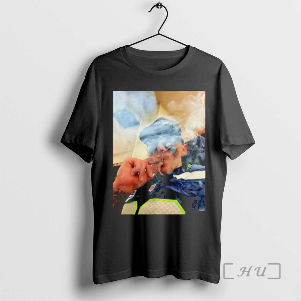 Officials Seahawks Eric Saubert Smoking Ciga Graphic T-Shirts, Hoodie, Sweatshirt | PopFlextees.com