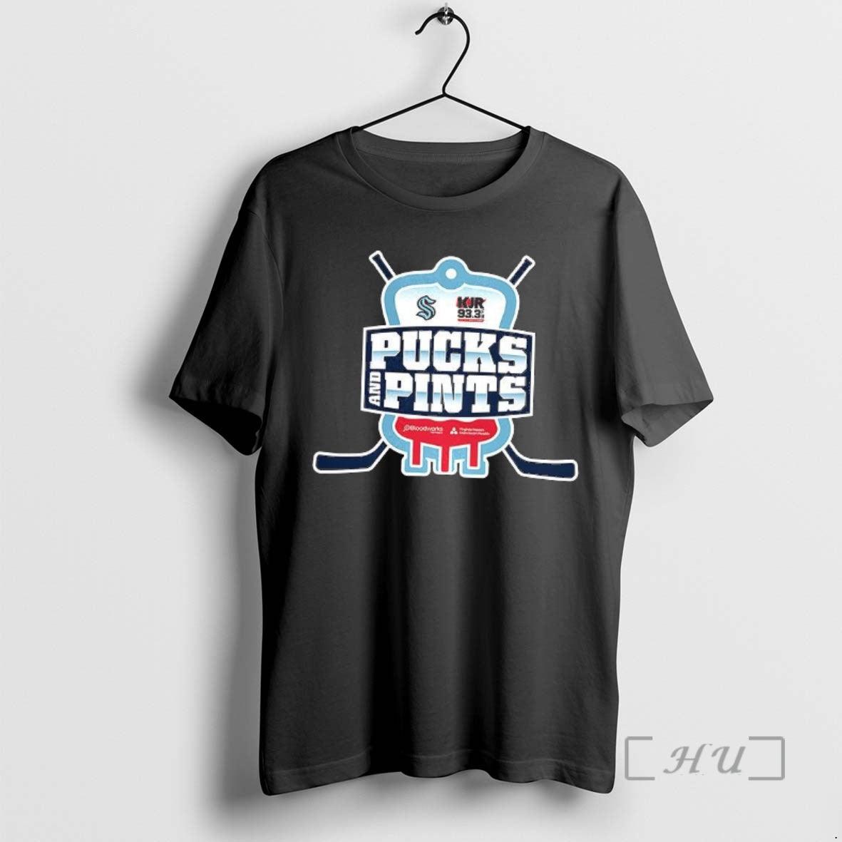 Officials Seattle Kraken Pucks And Pints Logo T-Shirts, Hoodie, Sweatshirt | PopFlextees.com