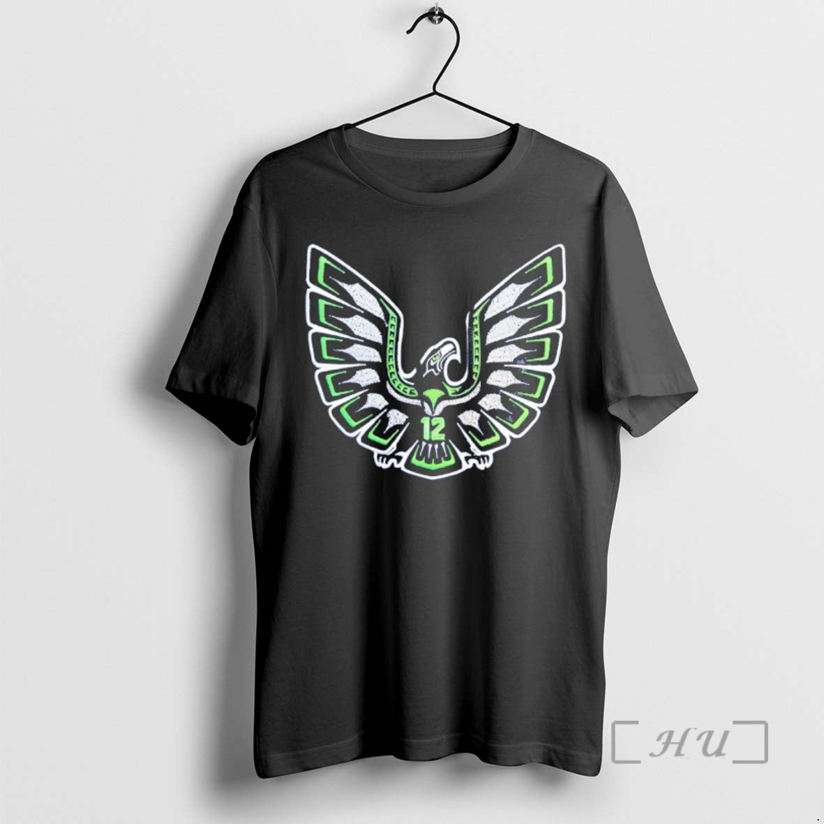 Officials Seattle Tribal Hawk 12th Man Logo T-Shirts, Hoodie, Sweatshirt | PopFlextees.com