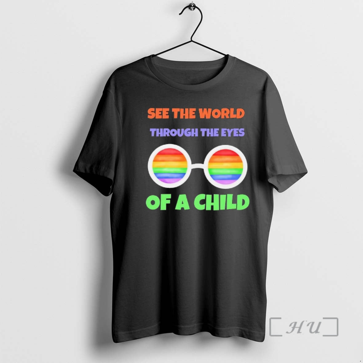 Officials See The World Through The Eyes Of A Child Rainbow Glasses Premium T Shirts Hoodie, Sweatshirt | PopFlextees.com