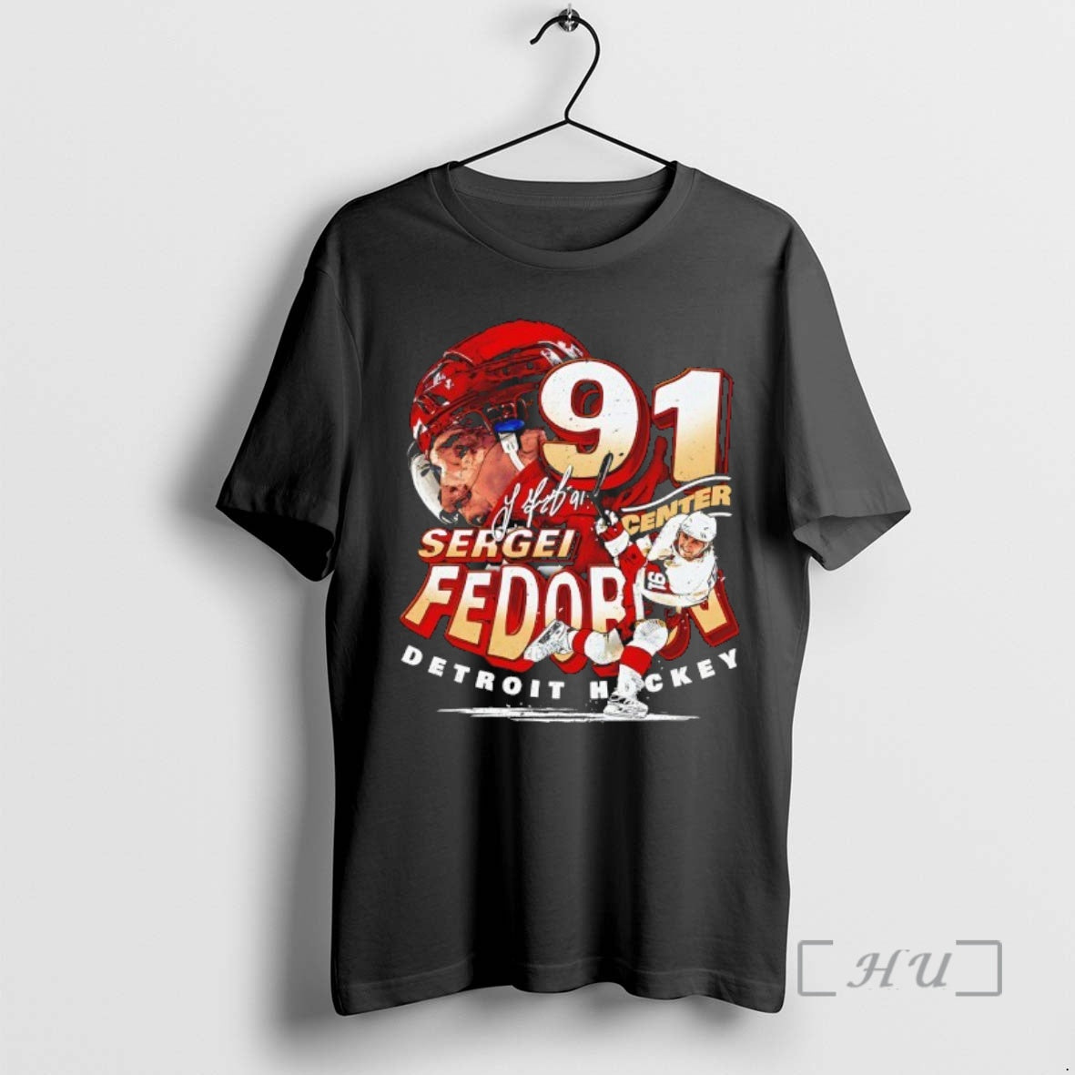 Officials Sergei Fedorov 91 Detroit Red Wings Hockey Player Name T-Shirts, Hoodie, Sweatshirt | PopFlextees.com