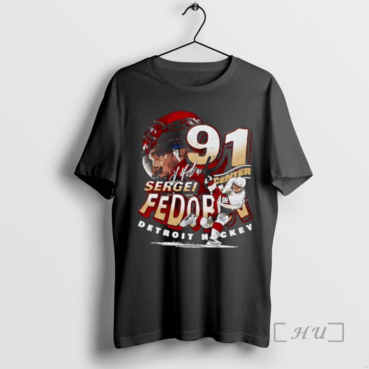 Officials Sergei Fedorov Detroit Hockey Player Name Graphic T-Shirts, Hoodie, Sweatshirt | PopFlextees.com