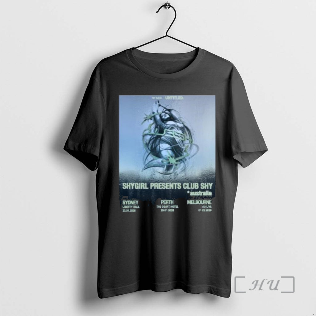 Officials Shygirl Presents Club Shy 2026 Tour Australia Circle Black T-Shirts, Hoodie, Sweatshirt | PopFlextees.com