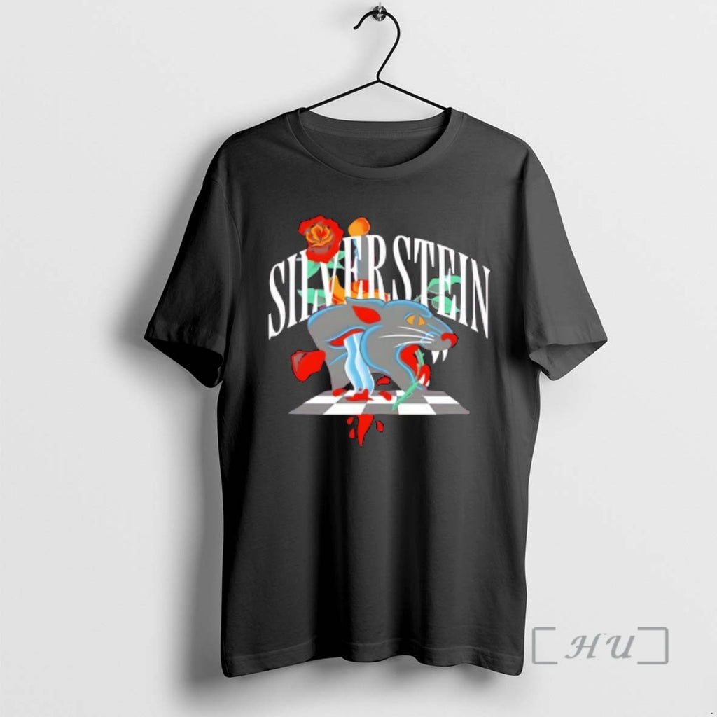 Officials Silverstein Panther Rose And Blood T-Shirts, Hoodie, Sweatshirt | PopFlextees.com