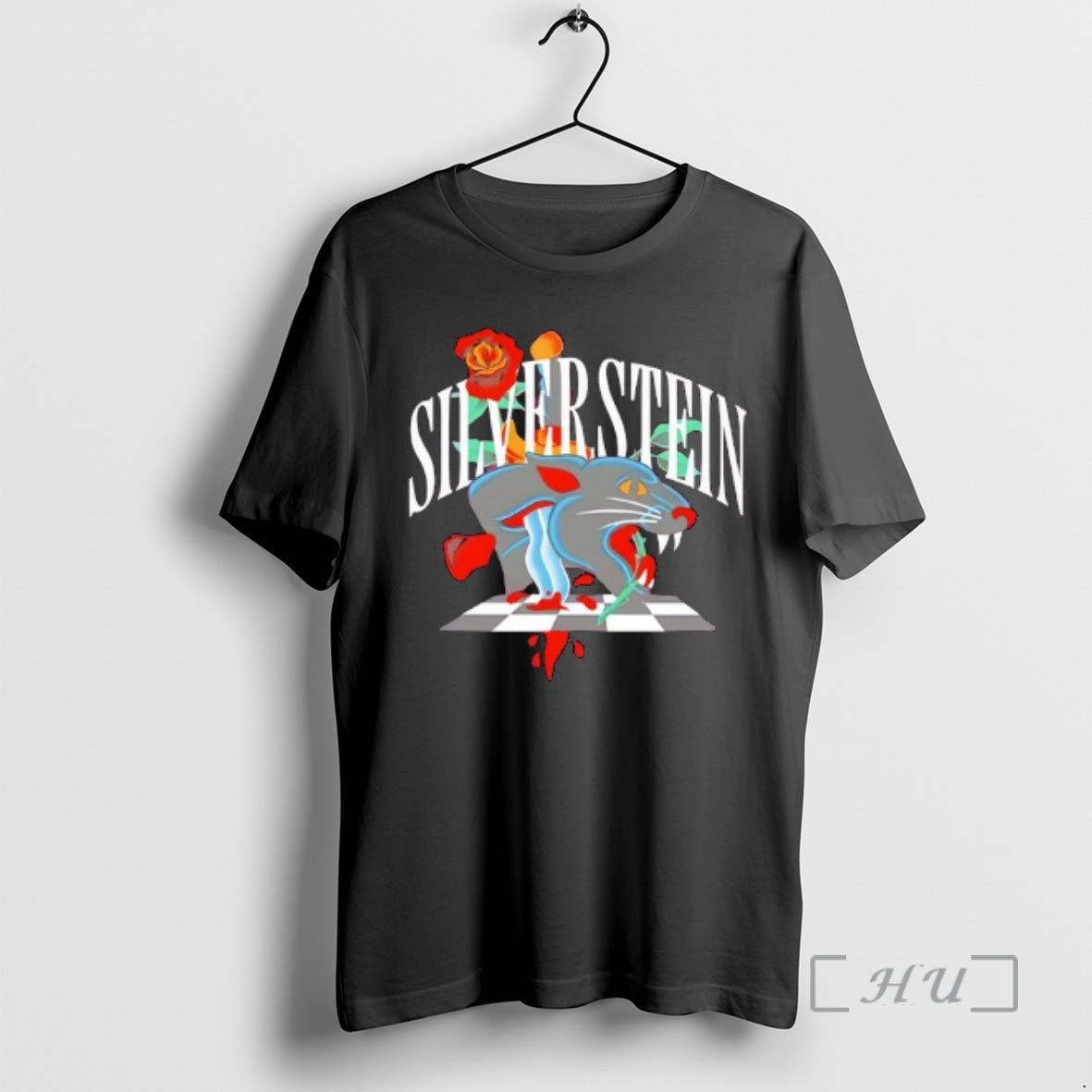 Officials Silverstein Panther Rose And Blood T-Shirts, Hoodie, Sweatshirt | PopFlextees.com