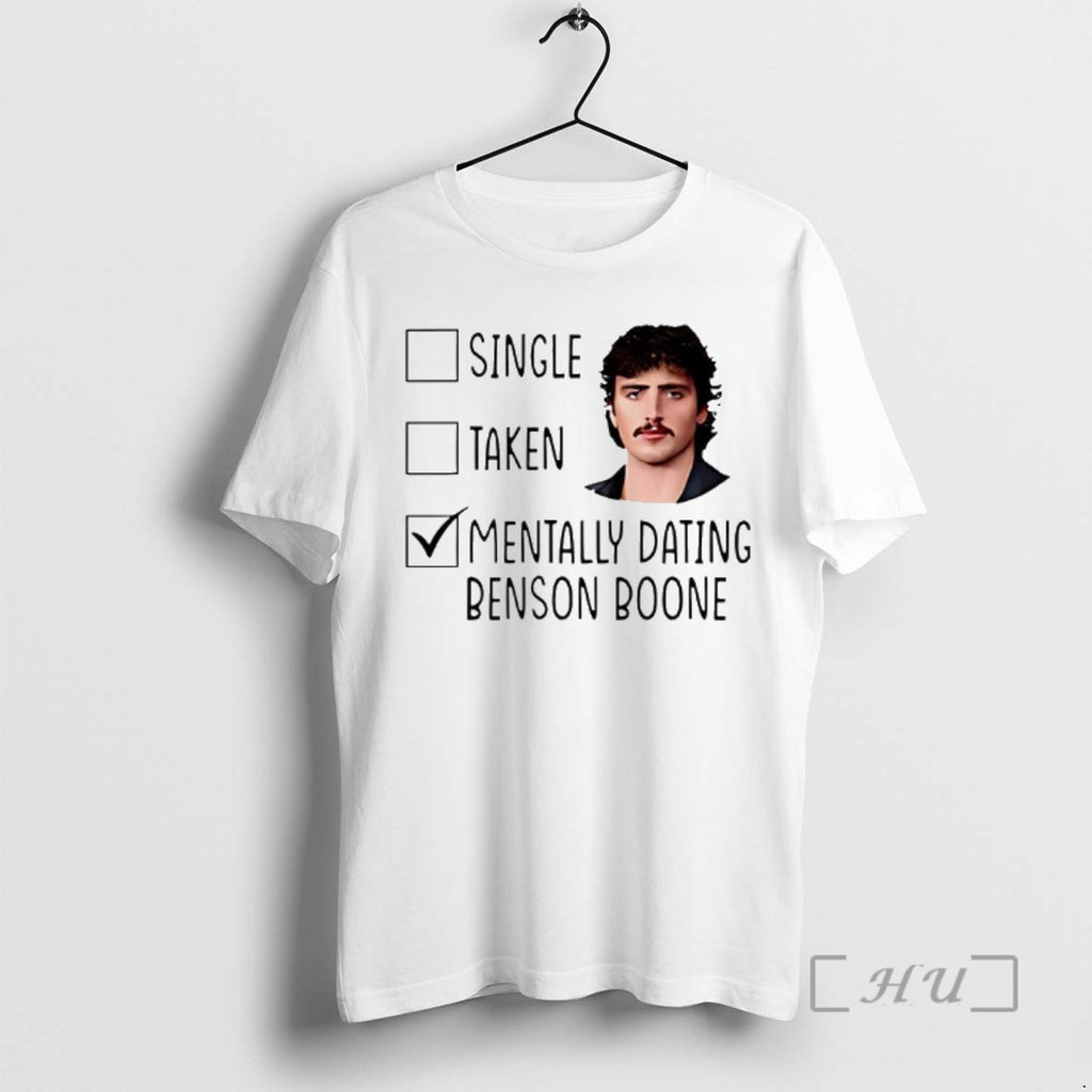 Officials Single Taken Mentally Dating Benson Boone Check Mark T-Shirts, Hoodie, Sweatshirt | PopFlextees.com