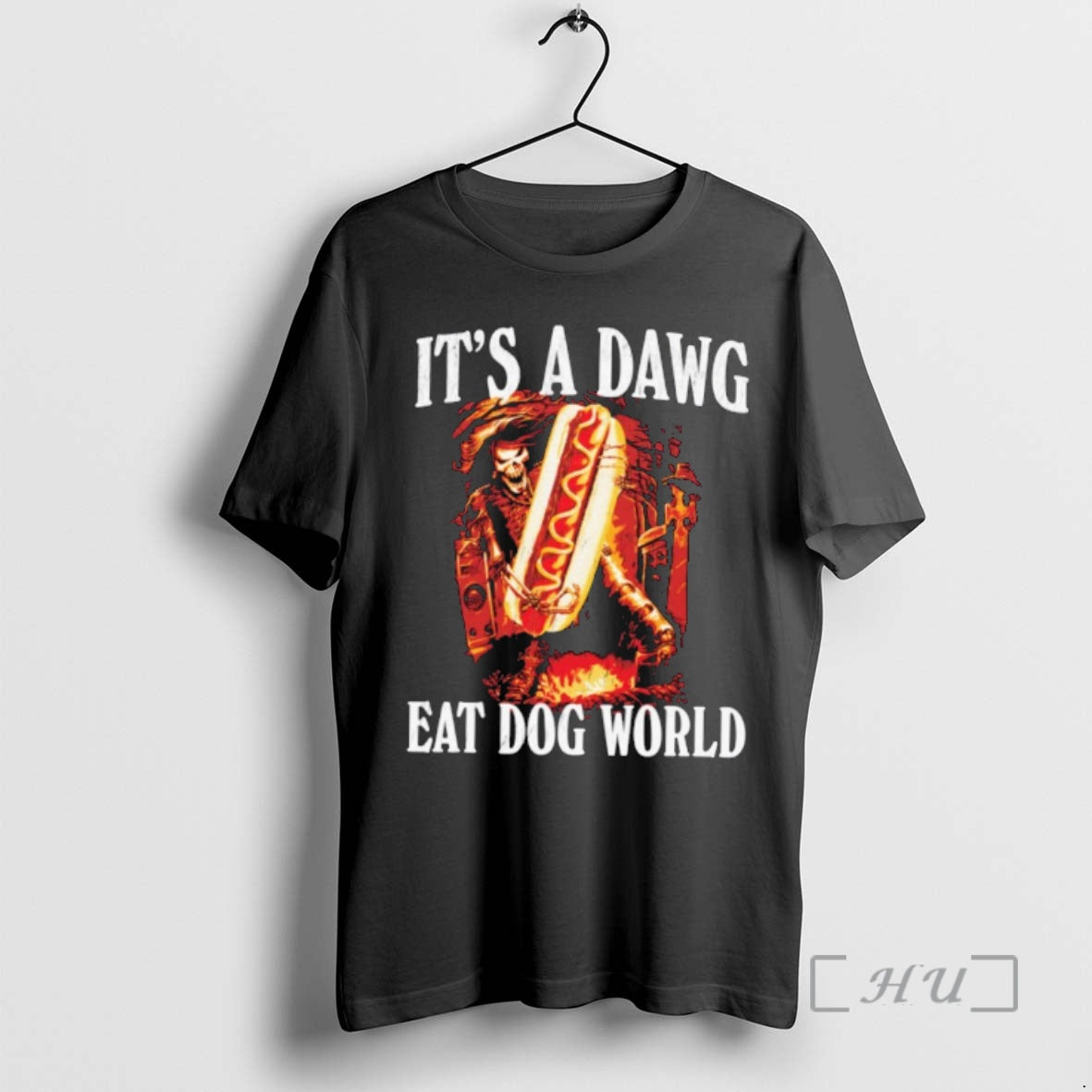 Officials Skeleton Its A Dawg Eat Dog World T-Shirts, Hoodie, Sweatshirt | PopFlextees.com