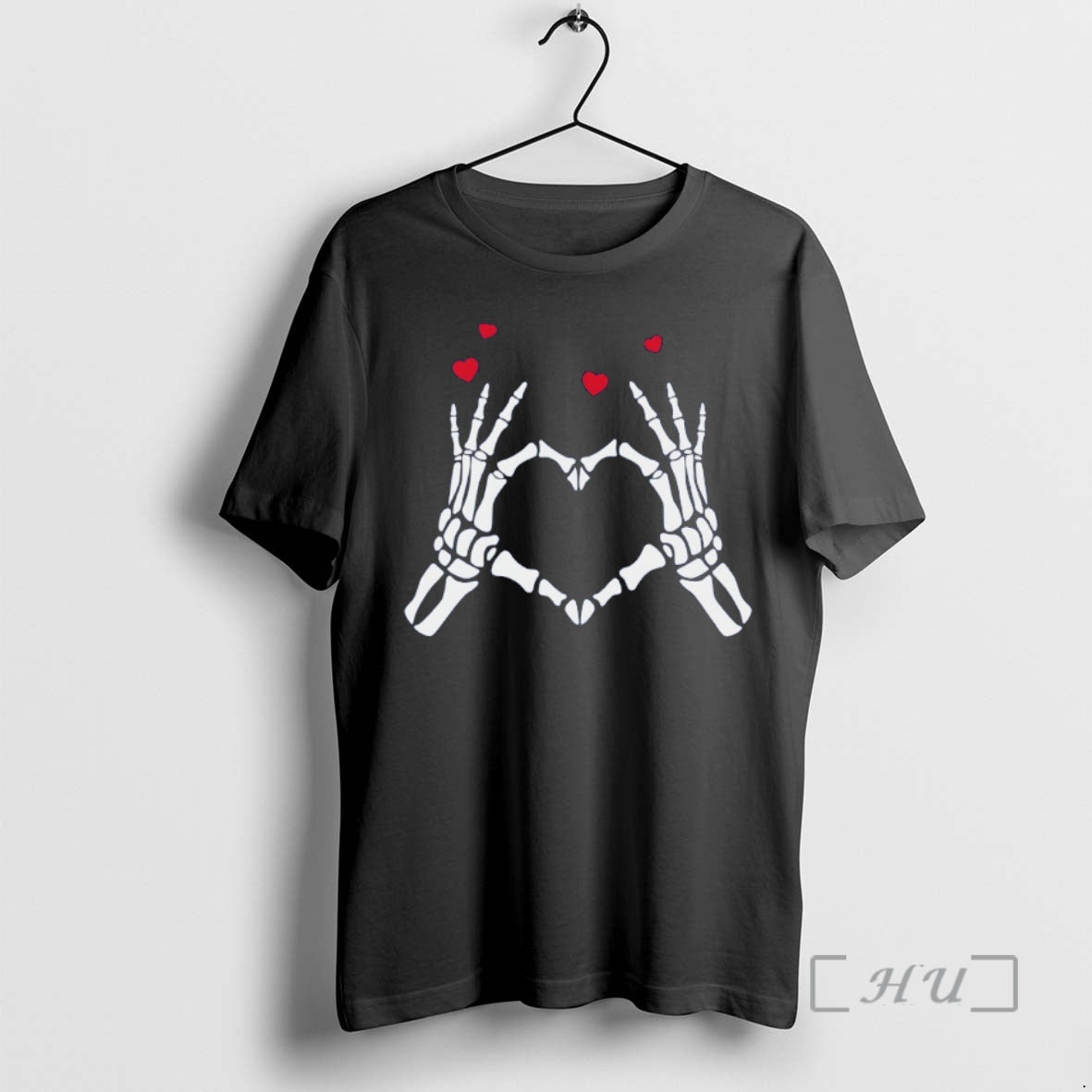 Officials Skeleton Love Hand Sign Valentines Day T-Shirts, Hoodie, Sweatshirt | PopFlextees.com