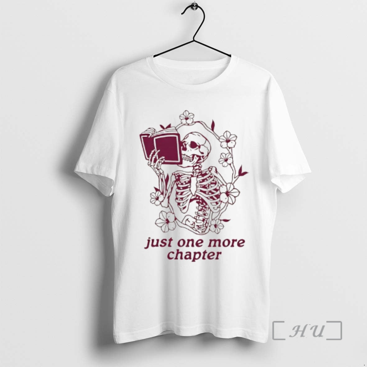 Officials Skeleton Reading Book Just One More Chapter T-Shirts, Hoodie, Sweatshirt | PopFlextees.com