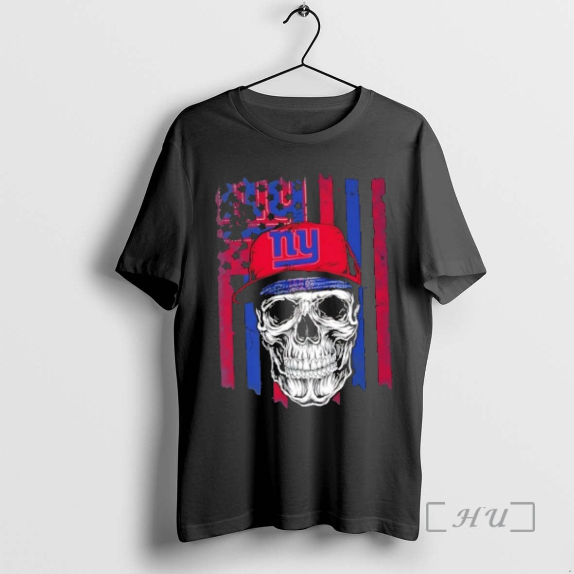 Officials Skull Wearing A Cap New York Giants Us Flag T-Shirts, Hoodie, Sweatshirt | PopFlextees.com
