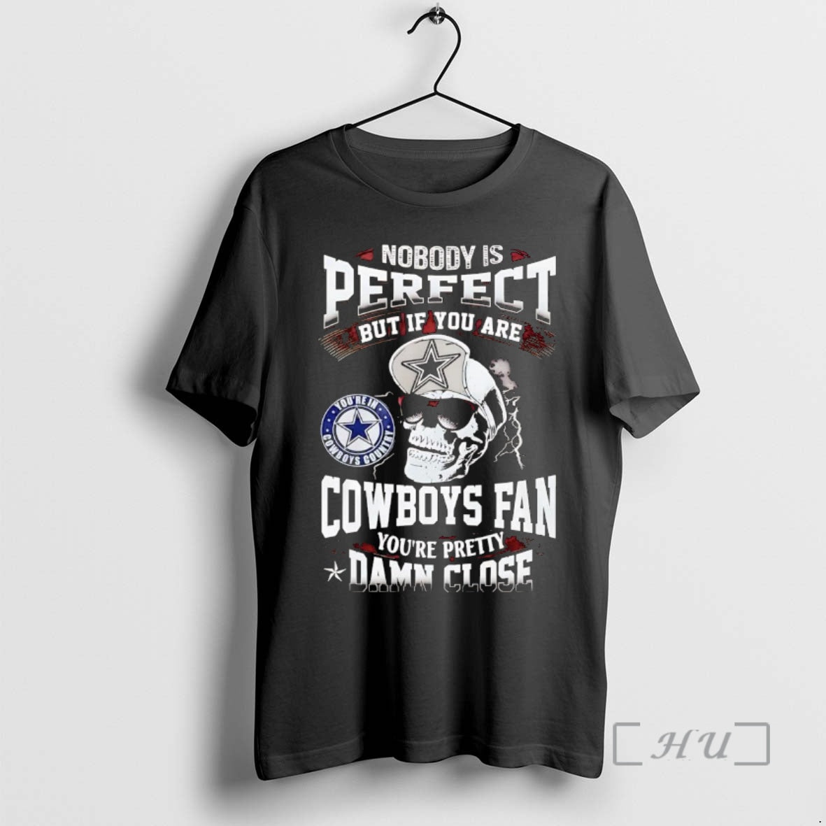 Officials Skull Nobody Perfect But If You Are Dallas Cowboys Fan Pretty Damn Close T-Shirts, Hoodie, Sweatshirt