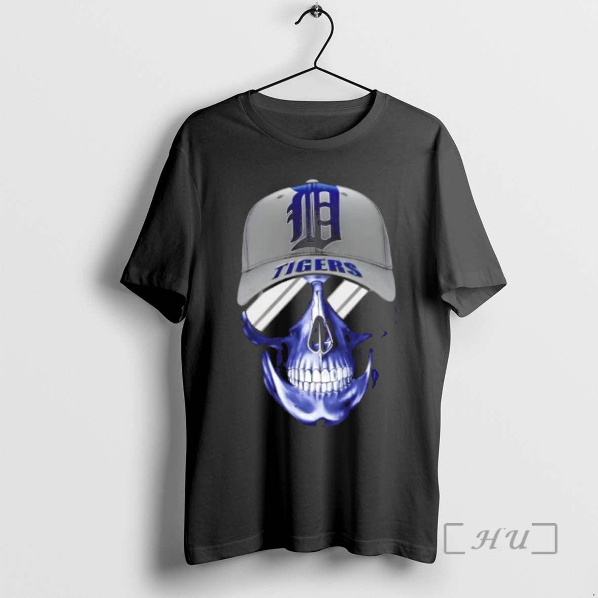 Officials Skull Wearing Cap Detroit Tigers Smiling Fans T-Shirts, Hoodie, Sweatshirt
