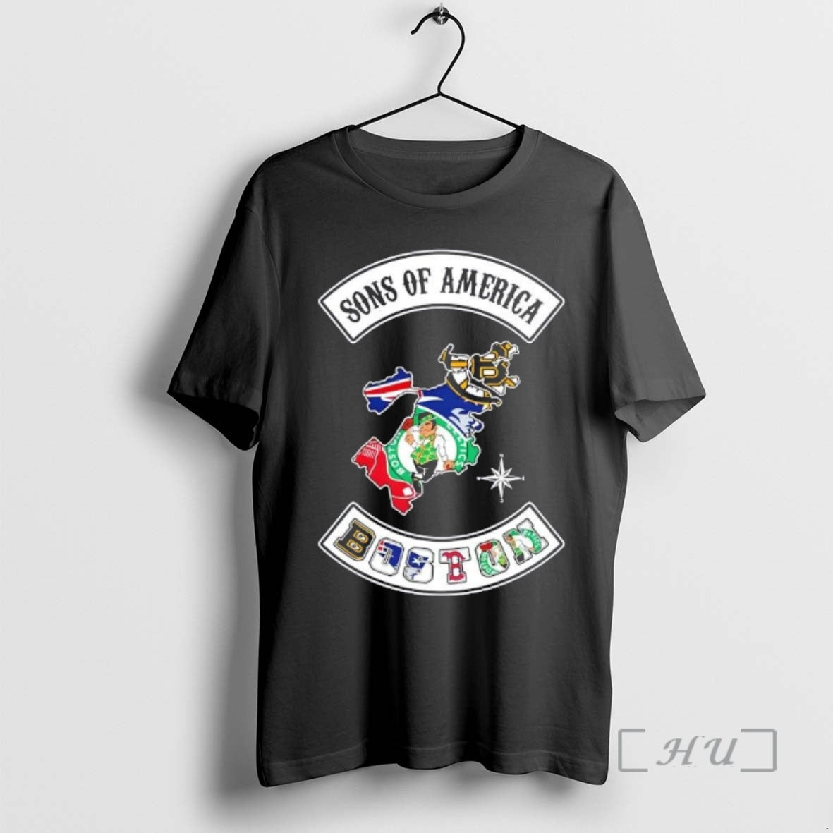 Officials Son Of America Boston Map Sports Logos Combine T-Shirts, Hoodie, Sweatshirt | PopFlextees.com