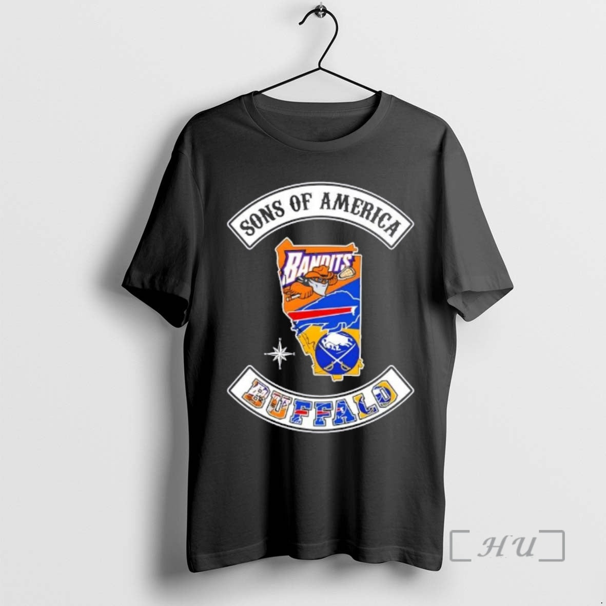 Officials Son Of America Buffalo Map Sports Logos Combine T-Shirts, Hoodie, Sweatshirt | PopFlextees.com
