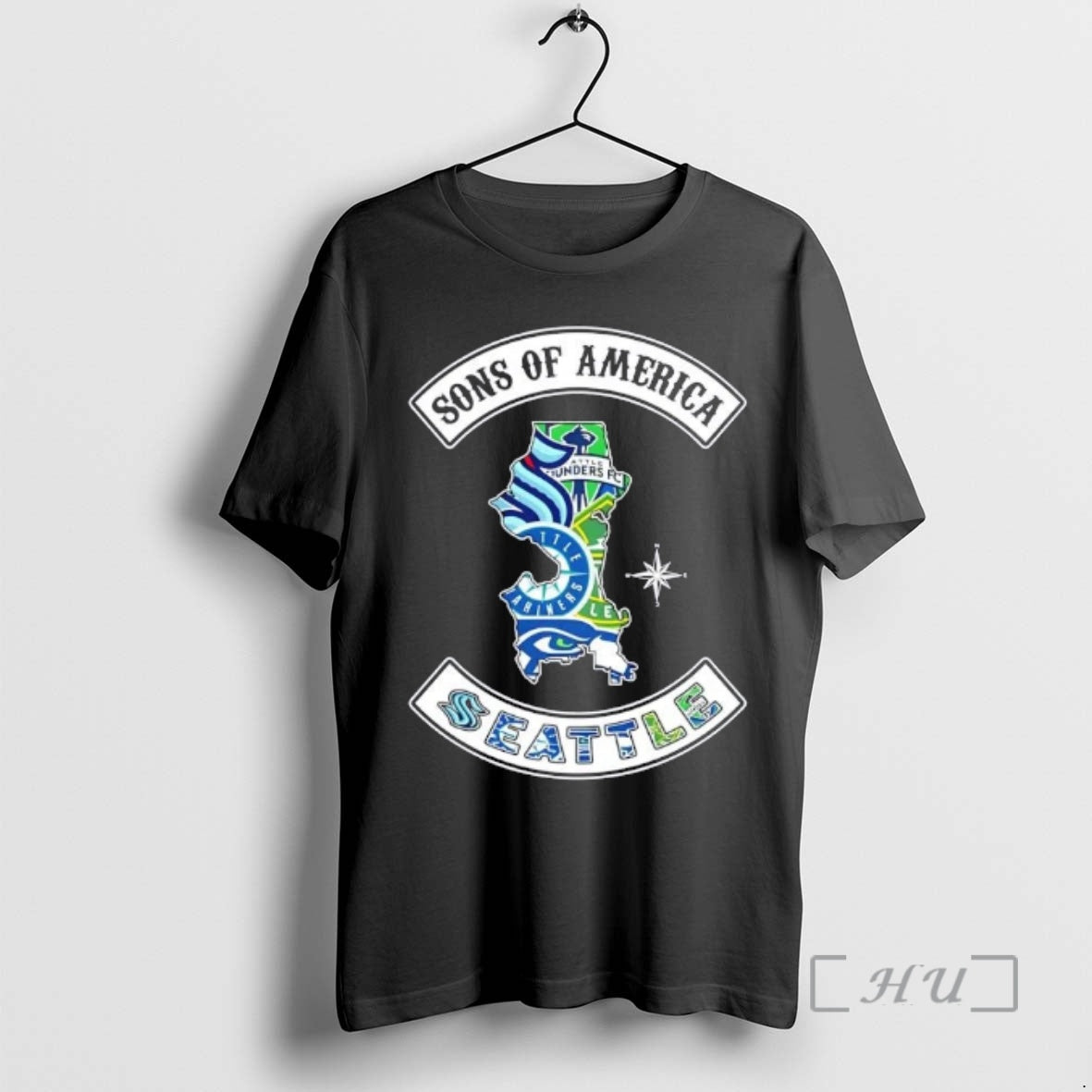 Officials Son Of America Seattle Map Sports Logos Combine T-Shirts, Hoodie, Sweatshirt | PopFlextees.com