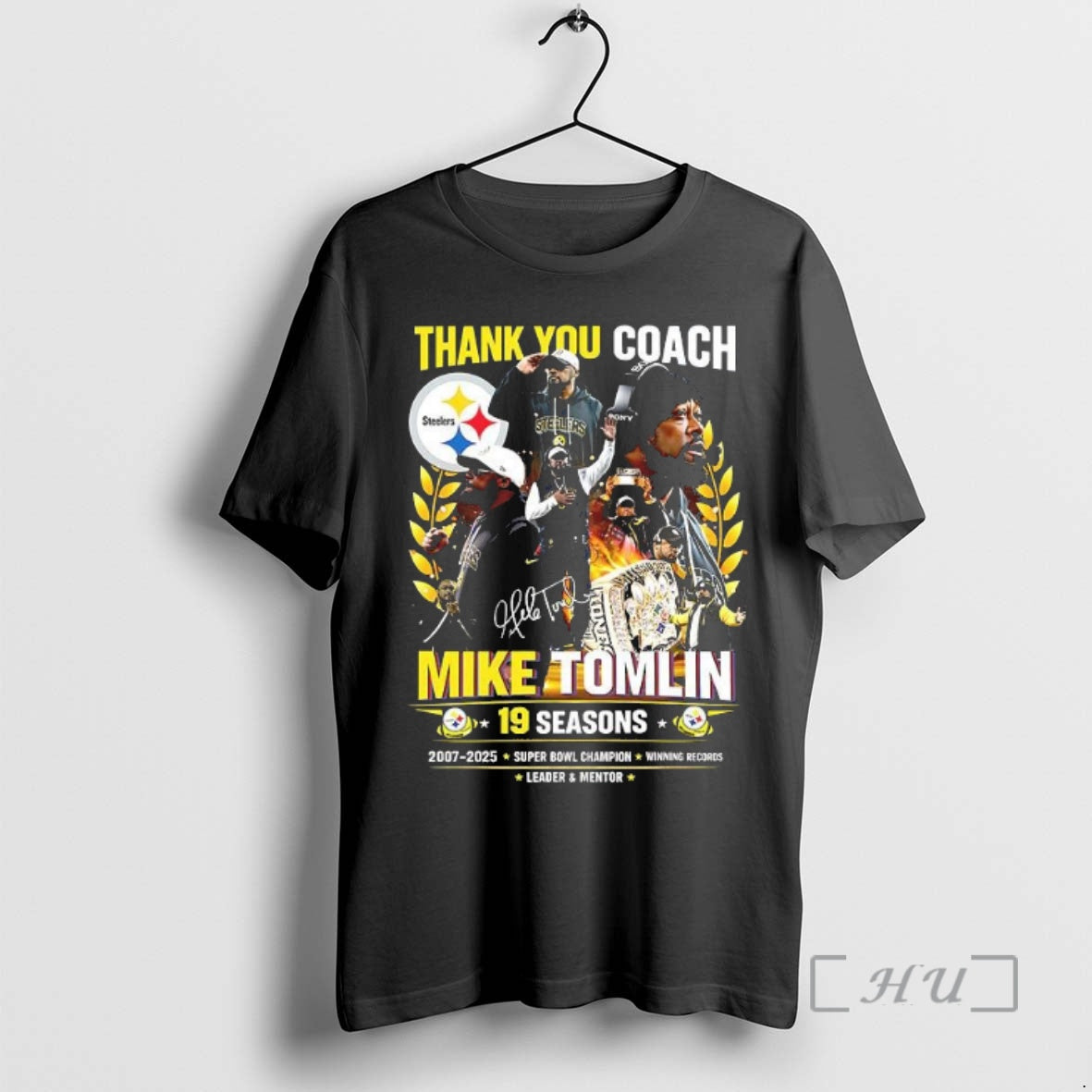 Officials Steelers Steelers Thank You Coach Mike Tomlin 19 Seasons Signature Woman T-Shirts, Hoodie, Sweatshirt