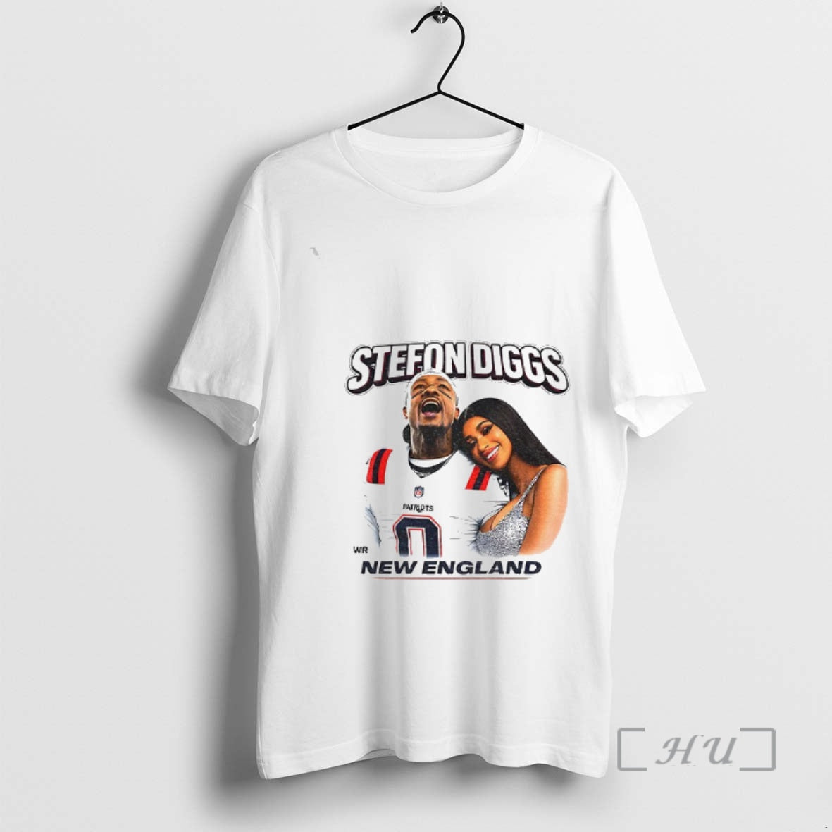 Officials Stefon Diggs Cardi B New England Football Player Portrait T-Shirts, Hoodie, Sweatshirt | PopFlextees.com
