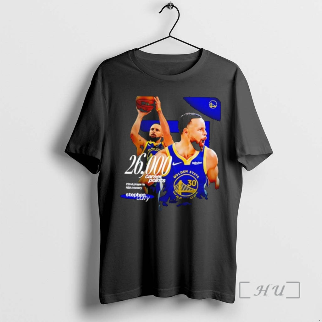 Officials Stephen Curry Gsw 26000 Career Points 22nd Player Nba History T-Shirts, Hoodie, Sweatshirt