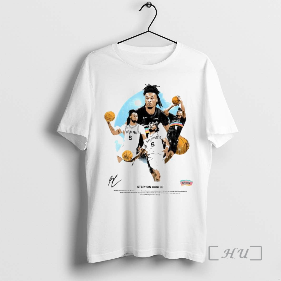 Officials Stephon Castle San Antonio Spurs Basketball Graphic Signature Woman T-Shirts, Hoodie, Sweatshirt | PopFlextees.com
