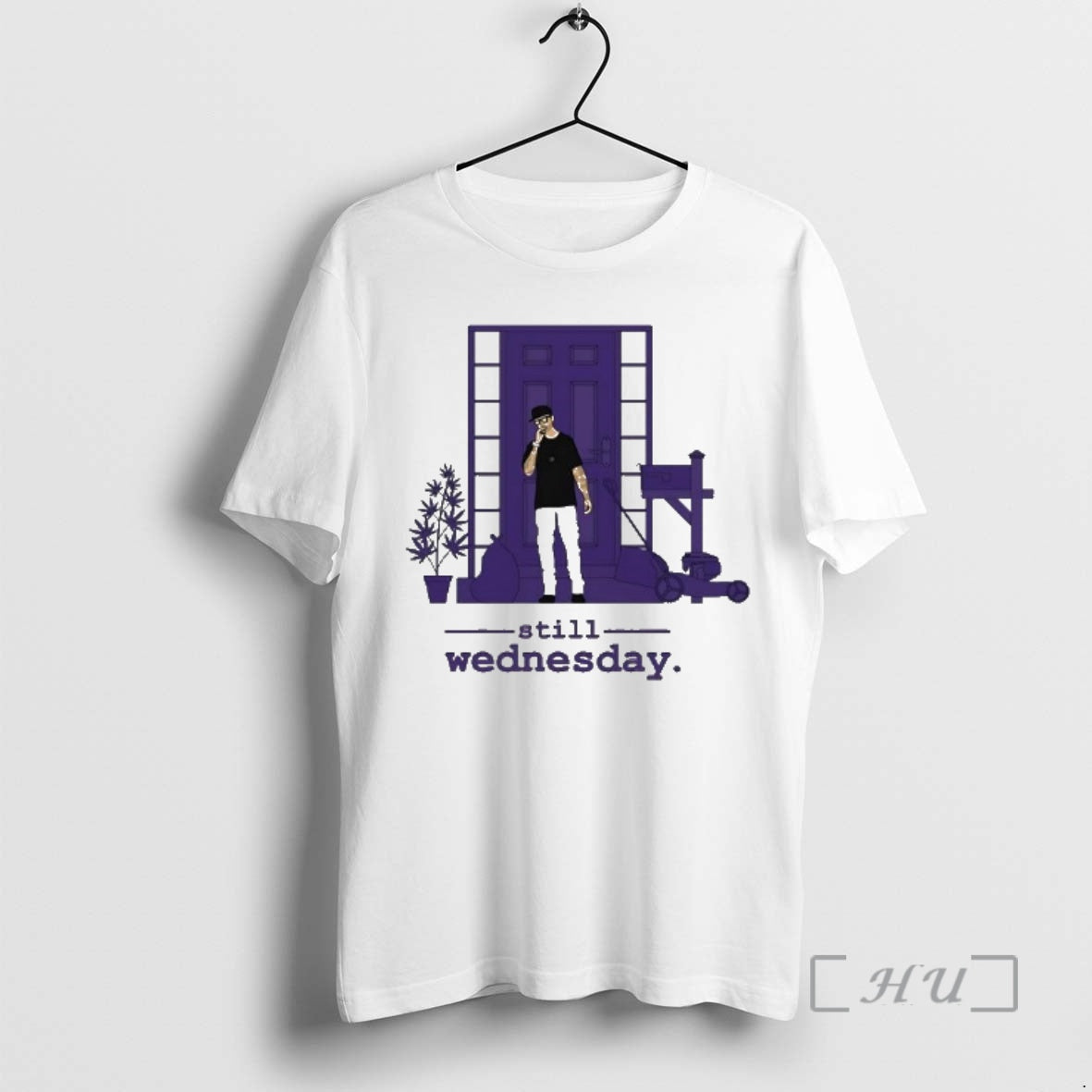 Officials Still Wednesday Man Smoking In Front Of Purple House T-Shirts, Hoodie, Sweatshirt | PopFlextees.com