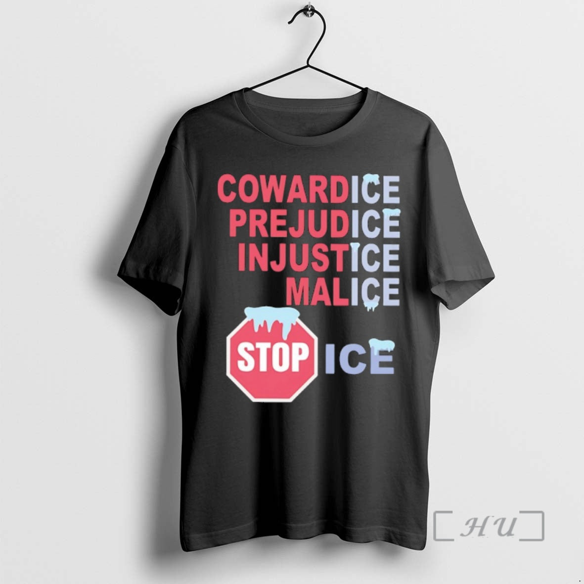 Officials Stop Ice Cowardice Prejudice Injustice Malice T-Shirts, Hoodie, Sweatshirt | PopFlextees.com