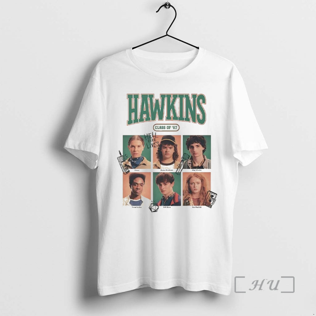 Officials Stranger Thing Hawkins High School Class Of 87 Hellfire Lives 1987 Group Tour Premium T-Shirts, Hoodie, Sweatshirt