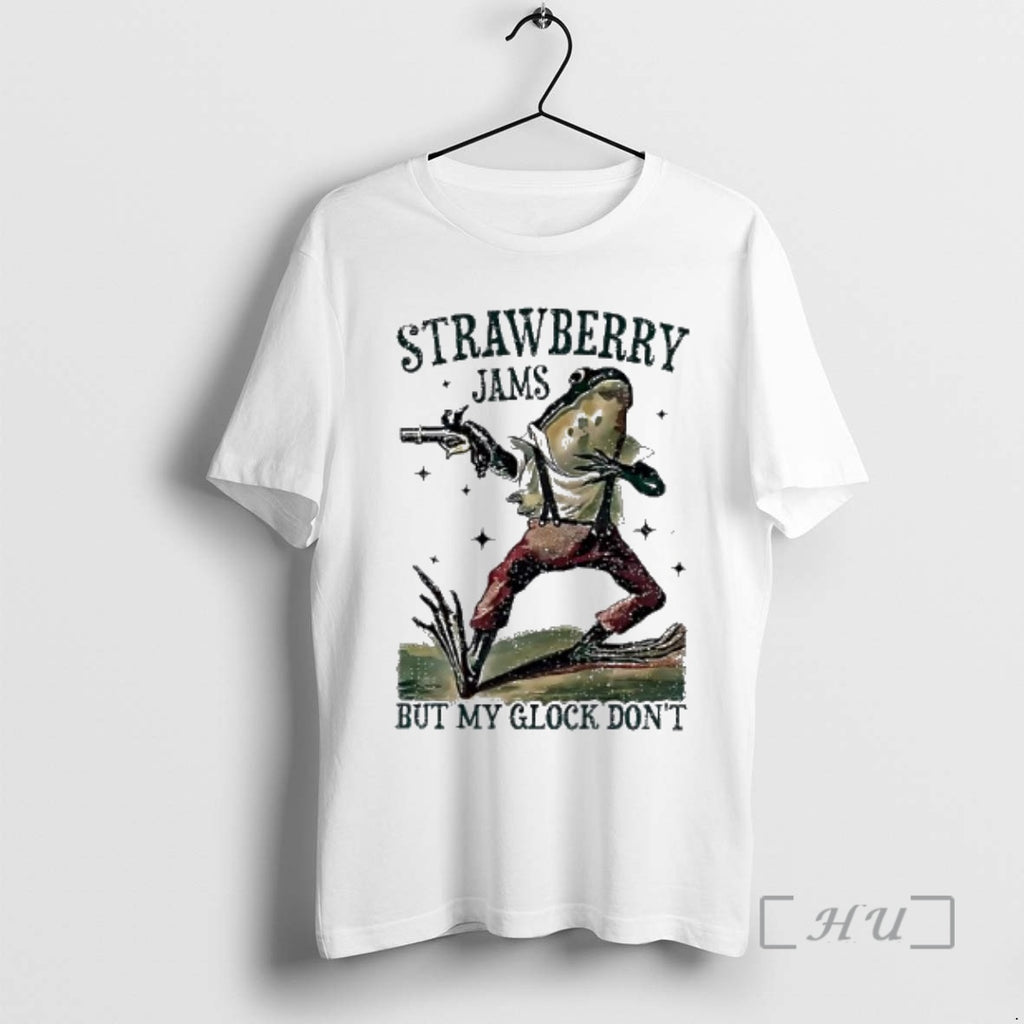 Officials Strawberry Jams But My Glock Dont Frog Gun T-Shirts, Hoodie, Sweatshirt | PopFlextees.com
