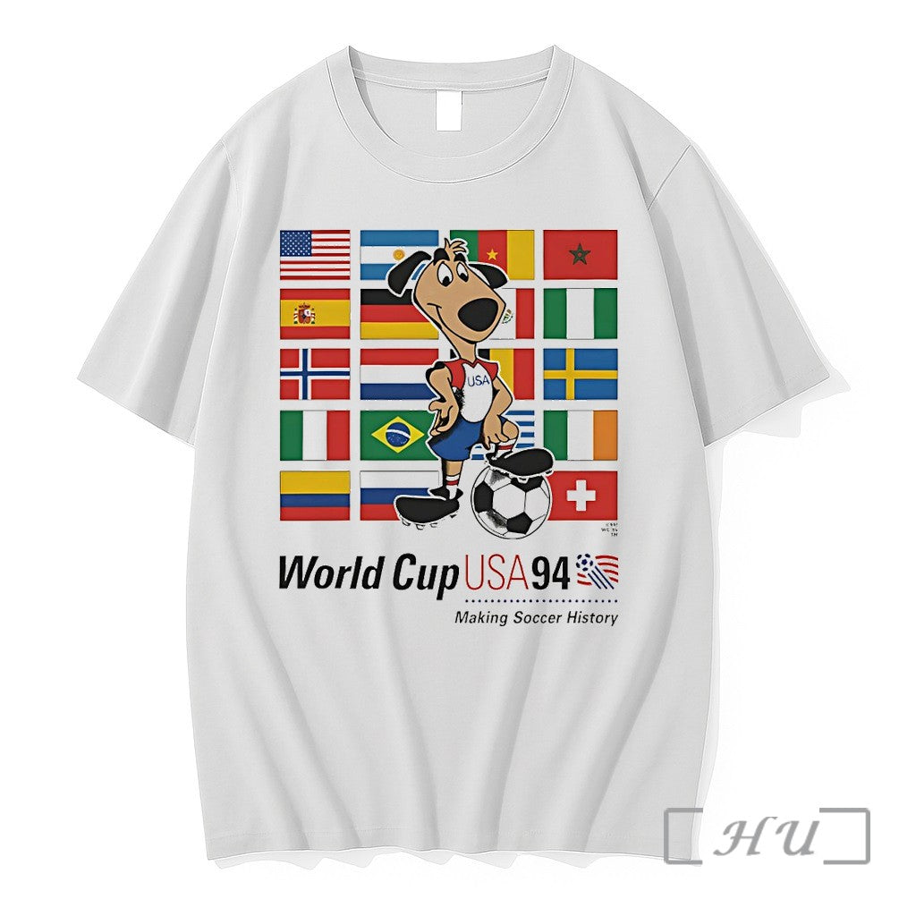 Officials Striker The Dog World Cup Usa 94 Making Soccer History Commemorative Premium T Shirts