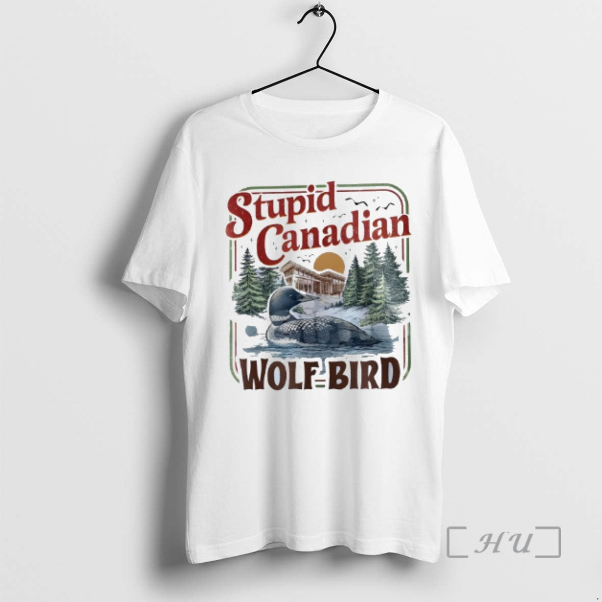 Officials Stupid Canadian Wolf Bird Vintage T-Shirts, Hoodie, Sweatshirt | PopFlextees.com