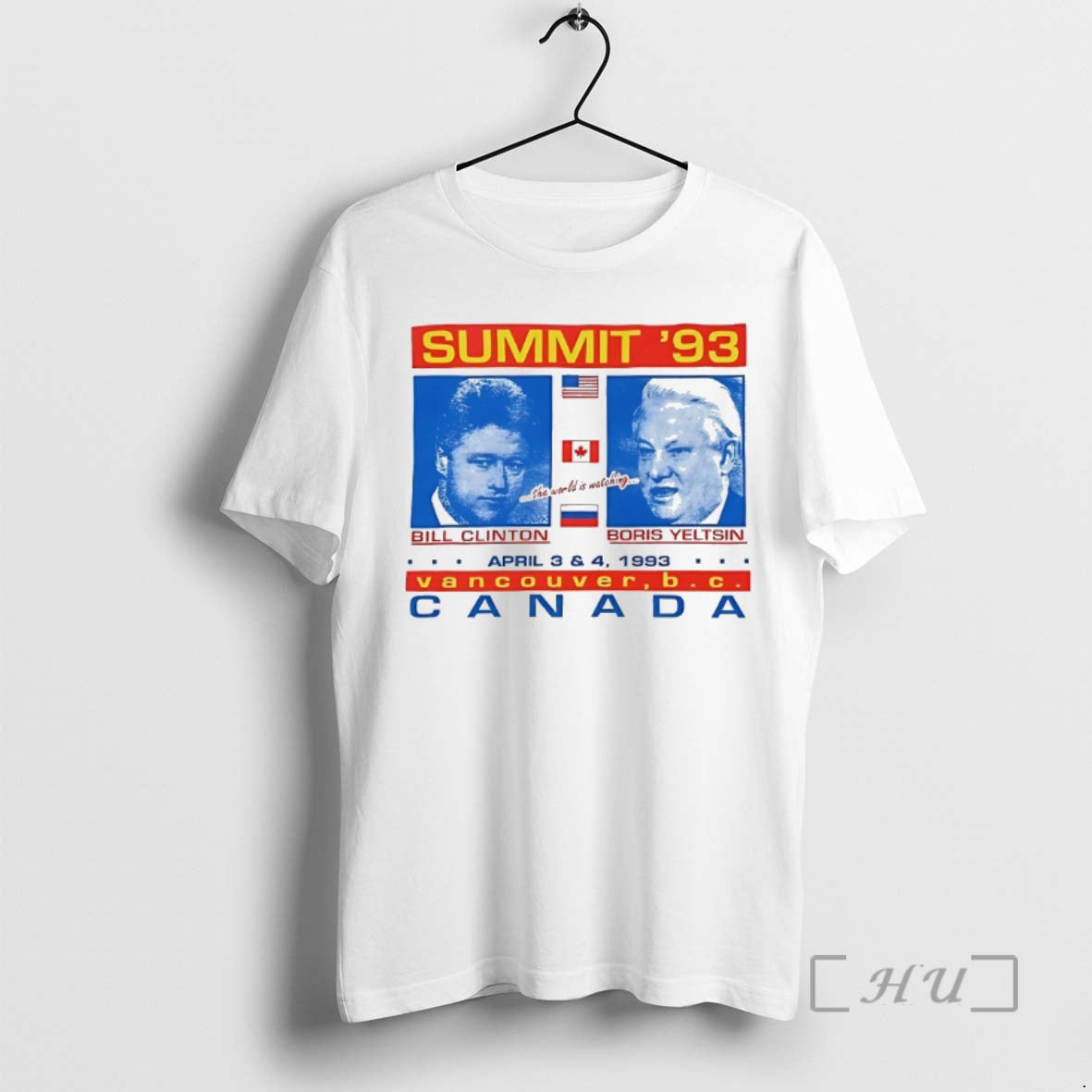 Officials Summit 93 Bill Clinton Vs Boris Yeltsin Canada 1993 T-Shirts, Hoodie, Sweatshirt | PopFlextees.com
