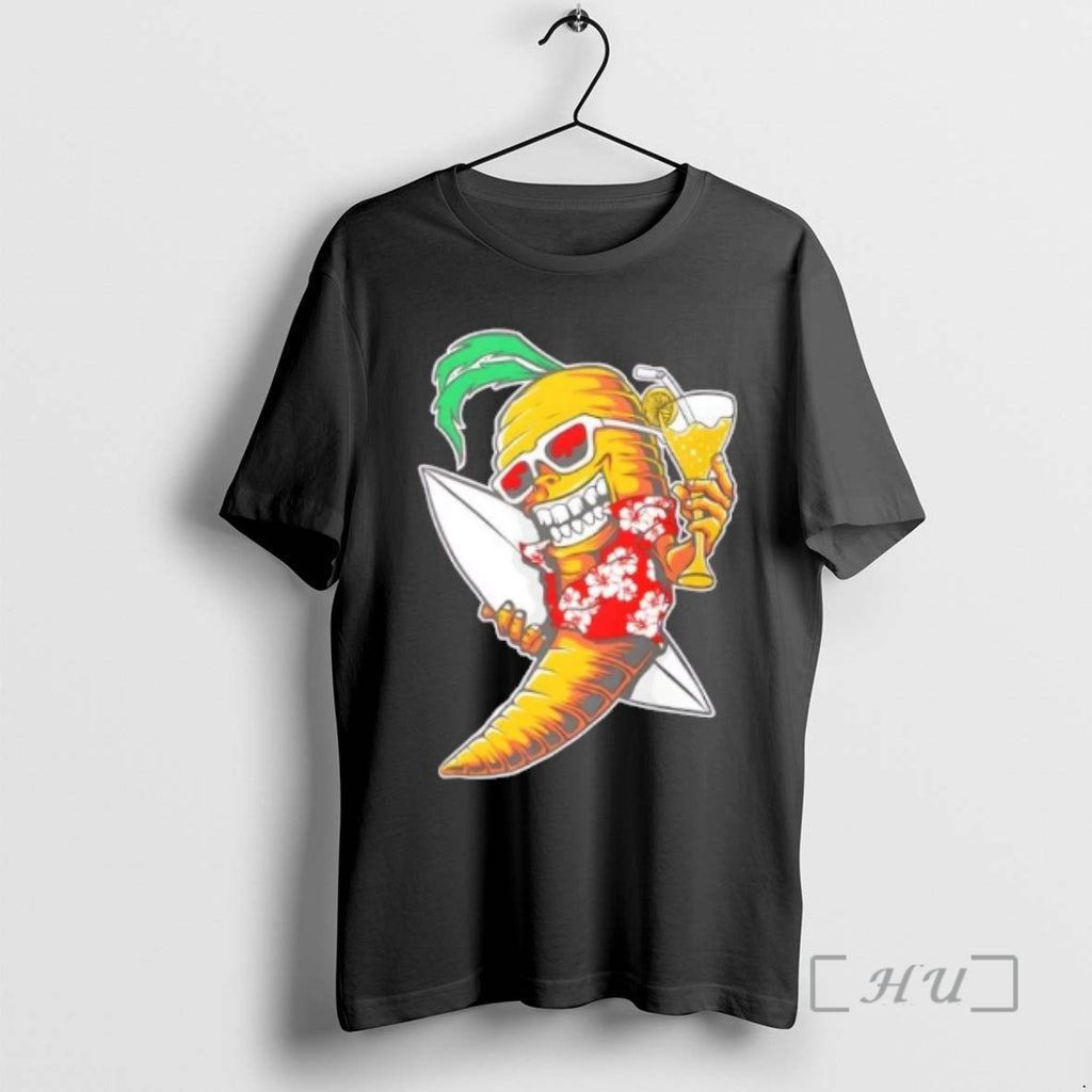 Officials Surfing Carrot Skull Tropical Party Surf T-Shirts, Hoodie, Sweatshirt | PopFlextees.com