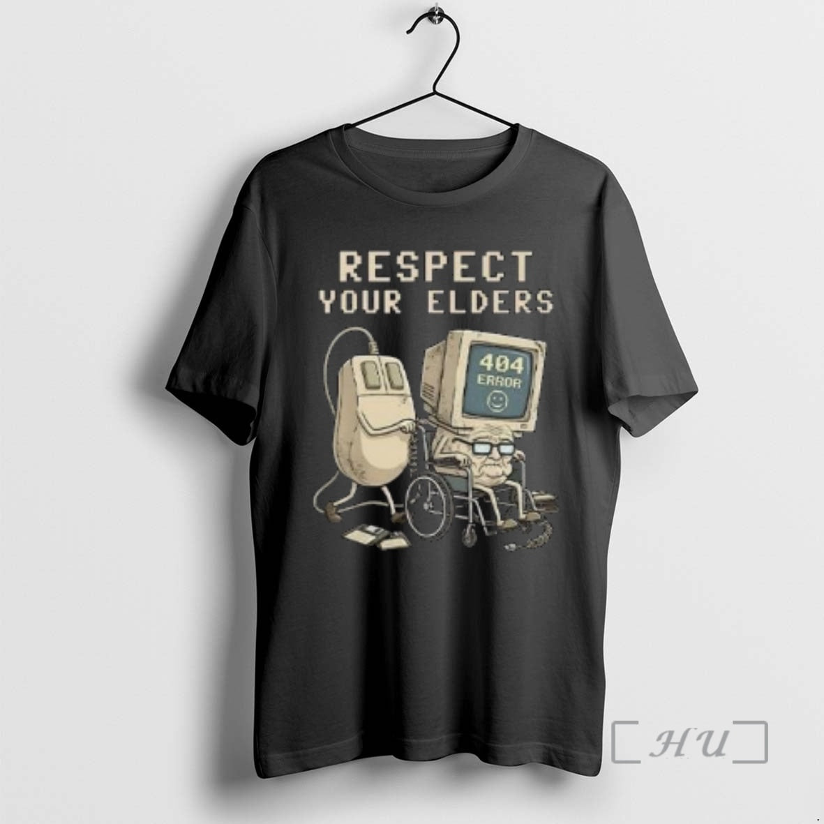 Officials Tech 404 Error Hilarious Respect Your Elders Circle Black T-Shirts, Hoodie, Sweatshirt | PopFlextees.com