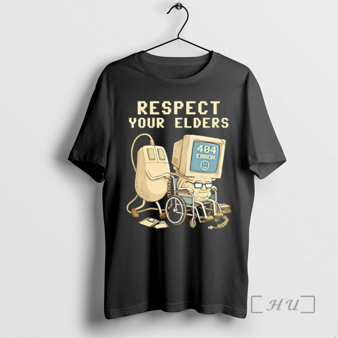 Officials Tech 404 Error Hilarious Respect Your Elders T-Shirts, Hoodie, Sweatshirt | PopFlextees.com