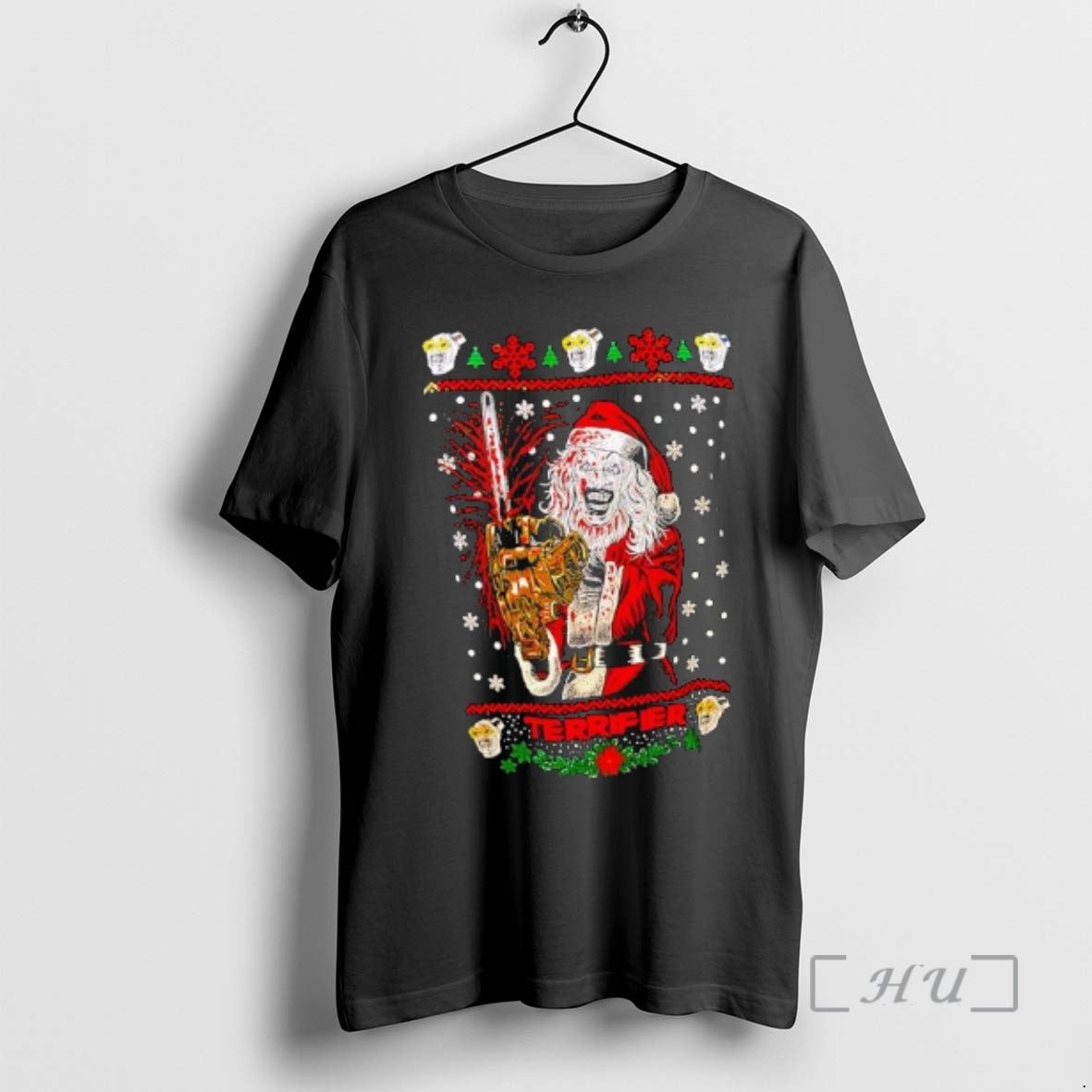 Officials Terrifier Christmas Santa Graphic T-Shirts, Hoodie, Sweatshirt | PopFlextees.com