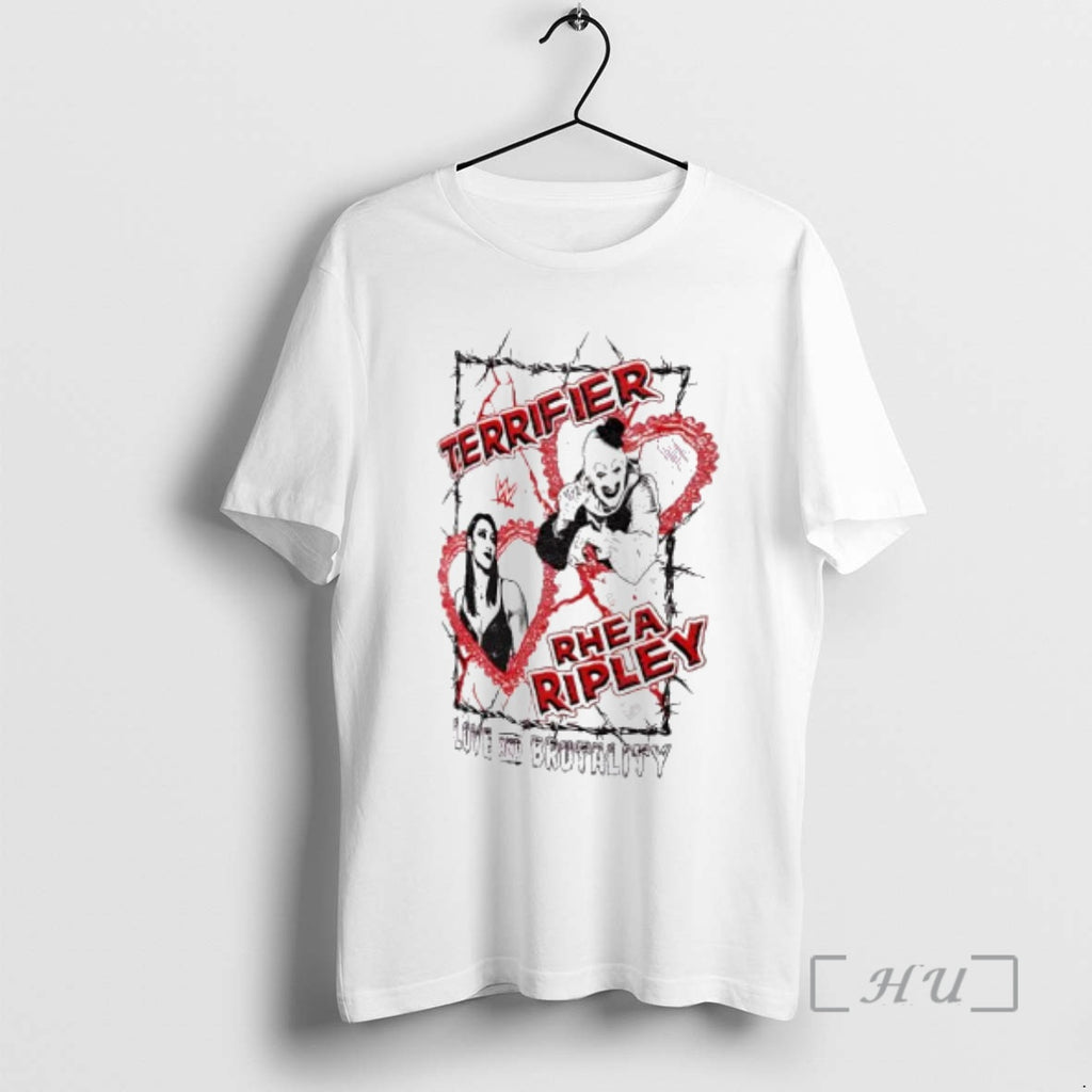 Officials Terrifier X Rhea Ripley Love And Brutality T-Shirts, Hoodie, Sweatshirt | PopFlextees.com