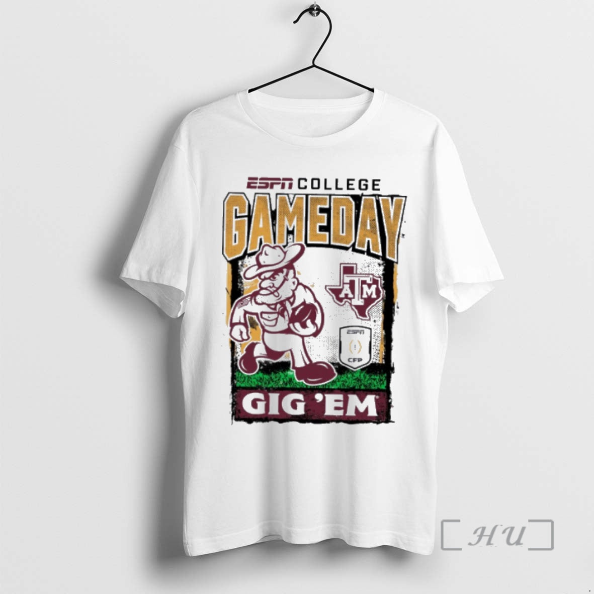 Officials Texas Am Aggies 2025 26 Cfp College Gameday Mascot Gig Em Premium T Shirts Hoodie, Sweatshirt | PopFlextees.com
