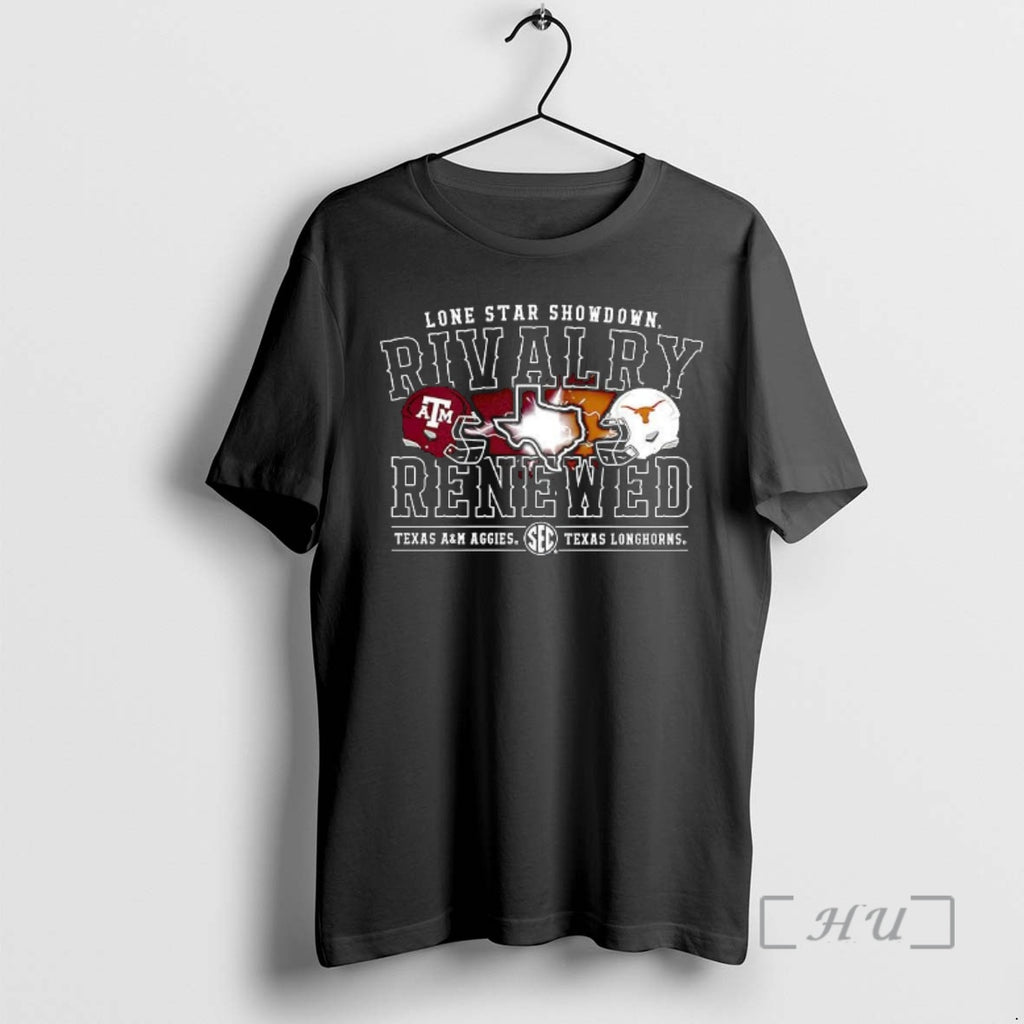 Officials Texas Am Aggies Texas Longhorns Lone Star Showdown Helmet T-Shirts, Hoodie, Sweatshirt