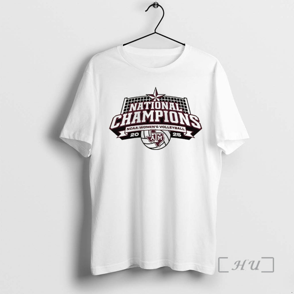 Officials Texas Am Ncaa Womens Volleyball 2025 National Champions Logo T-Shirts, Hoodie, Sweatshirt | PopFlextees.com