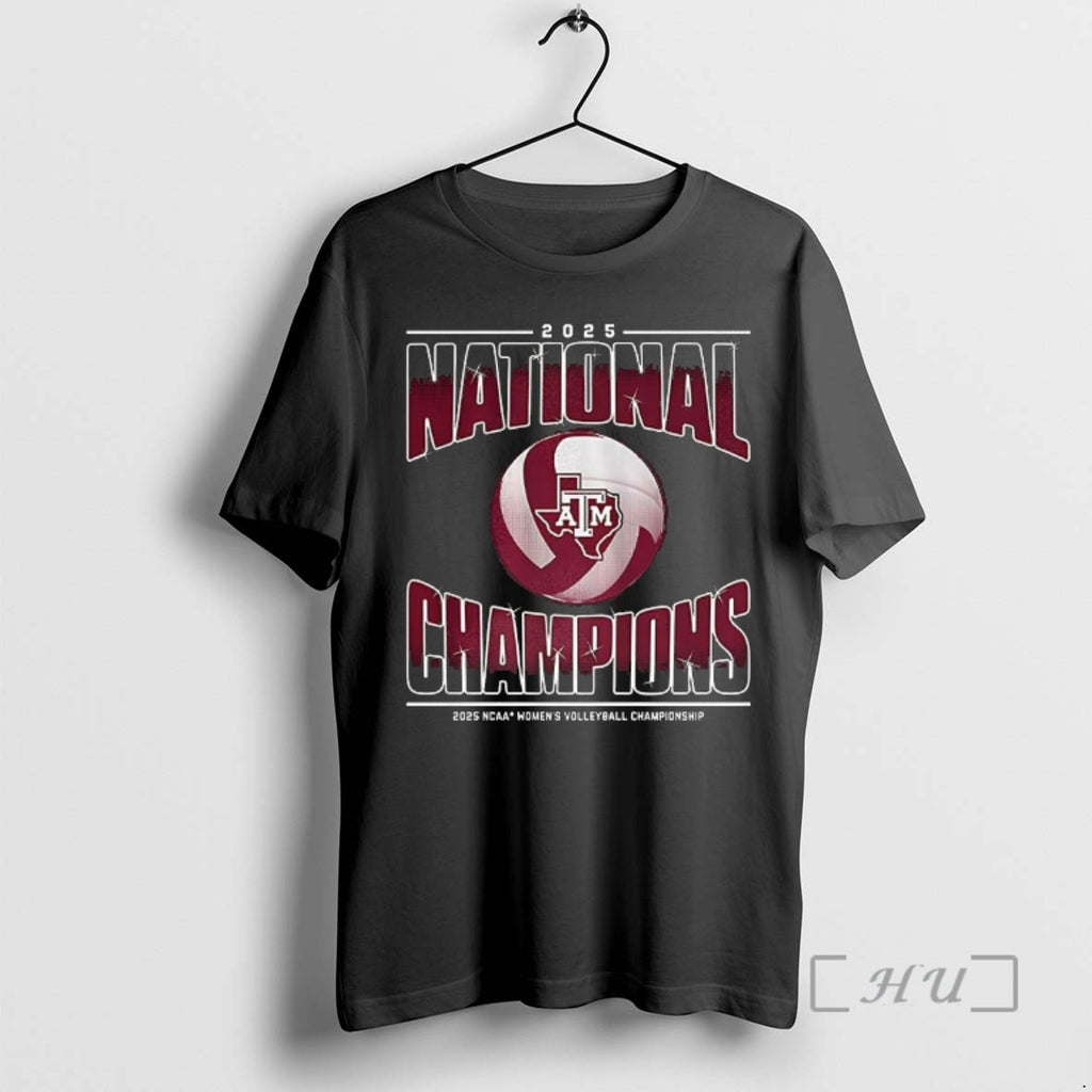 Officials Texas Am Ncaa Womens Volleyball Ncaa 2025 National Champions T-Shirts, Hoodie, Sweatshirt | PopFlextees.com