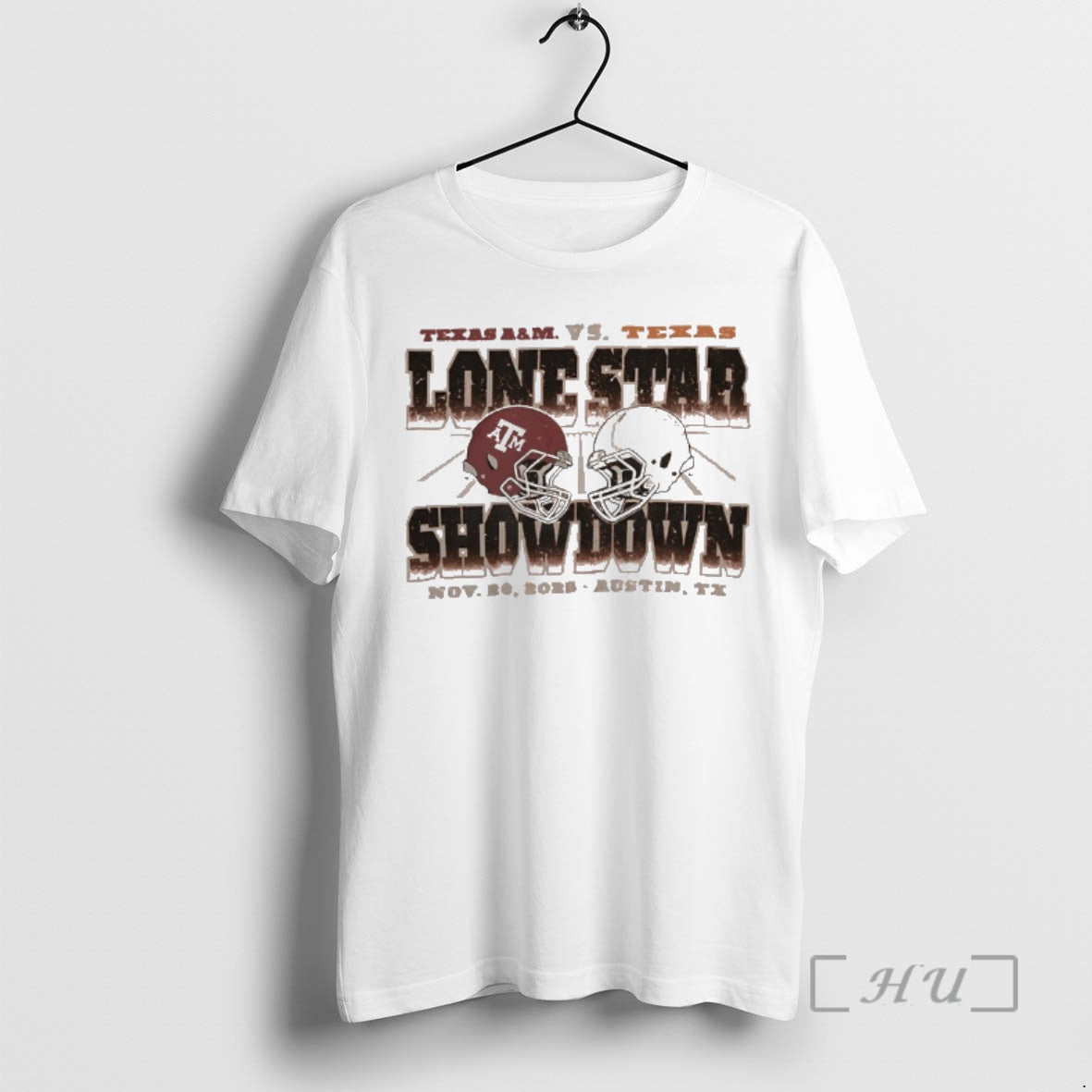 Officials Texas Am Vs Texas 2025 Lone Star Showdown Football Helmet Premium T Shirts Sweater Hoodie, Sweatshirt