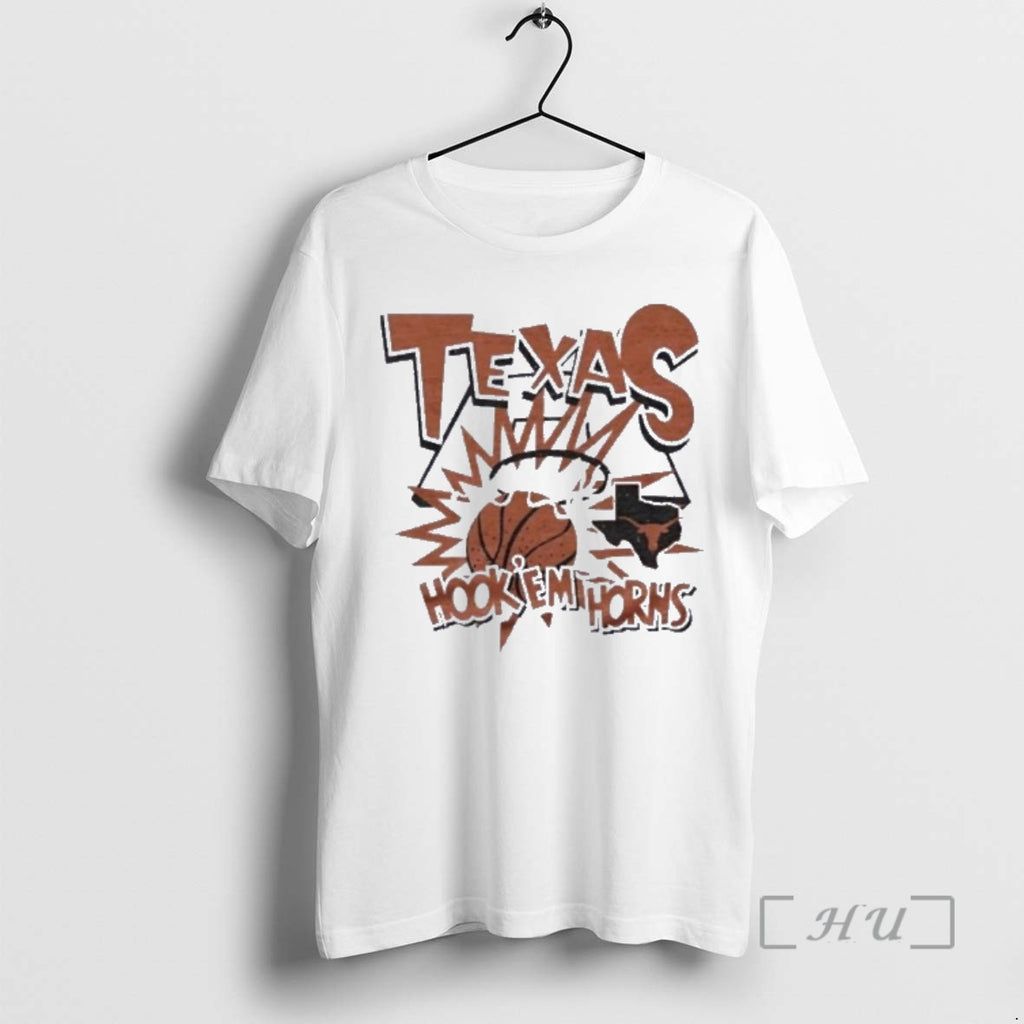 Officials Texas Basketball Slam Hook Em Horns T-Shirts, Hoodie, Sweatshirt | PopFlextees.com