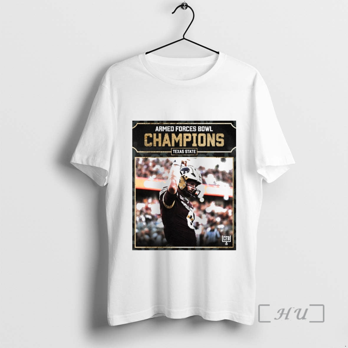 Officials Texas State Bobcats 2026 Armed Forces Bowl Champions T-Shirts, Hoodie, Sweatshirt | PopFlextees.com