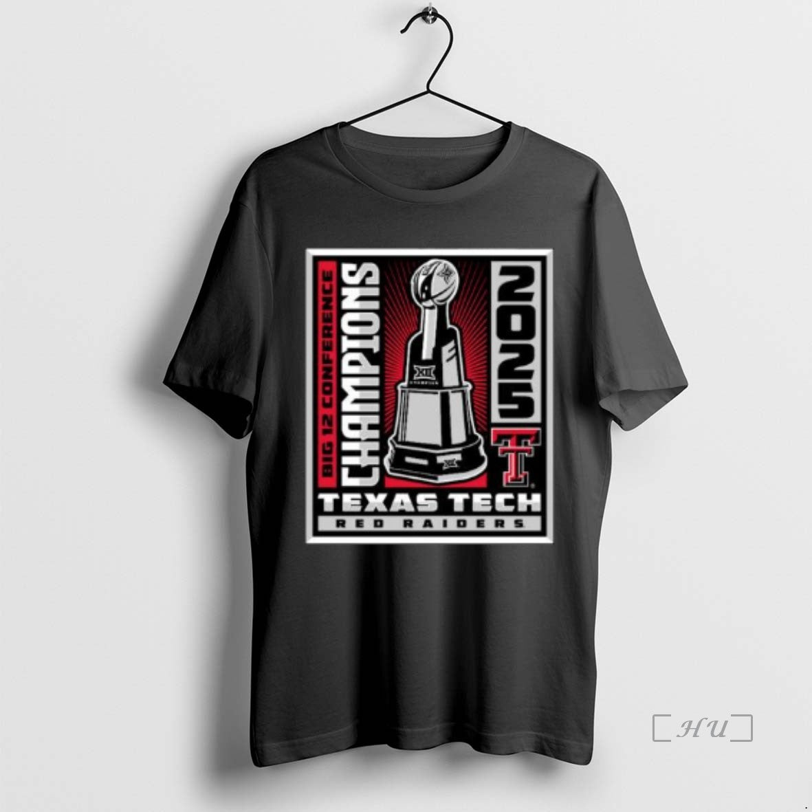 Officials Texas Tech Red Raiders 2025 Big 12 Champions Winner Win Trophy Circle Black Premium T-Shirts, Hoodie, Sweatshirt