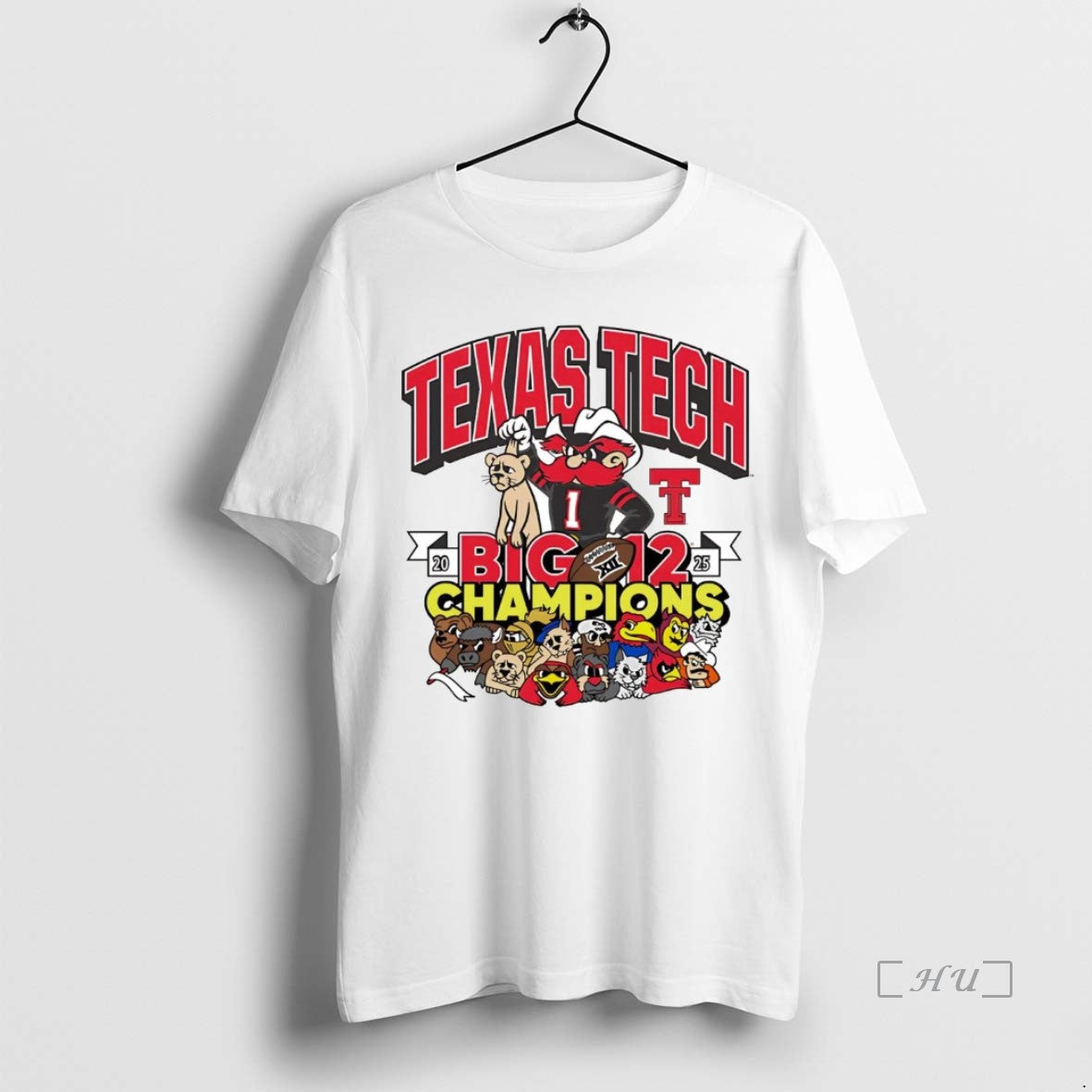 Officials Texas Tech Red Raiders 2025 Big 12 Champs Mascot T-Shirts, Hoodie, Sweatshirt | PopFlextees.com