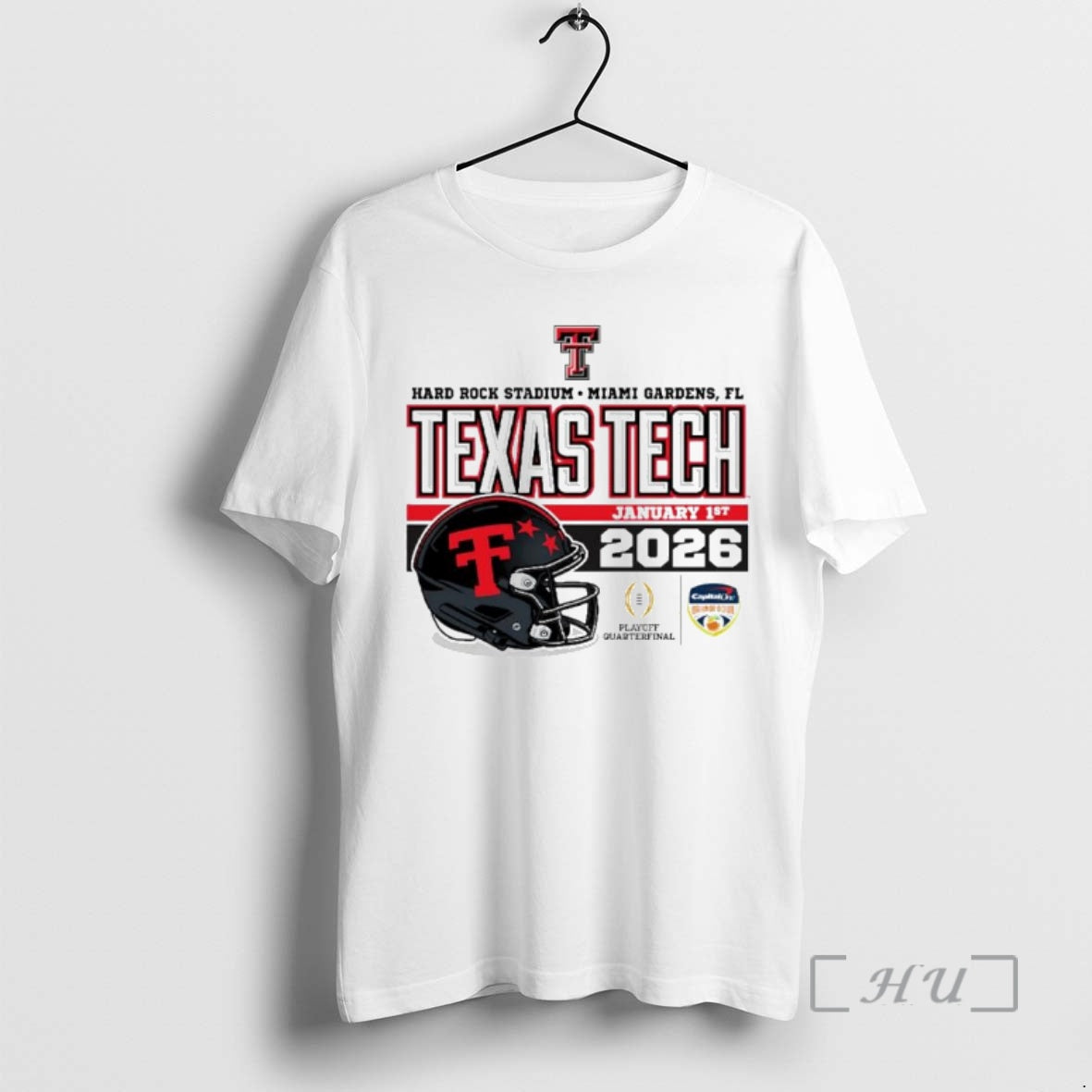 Officials Texas Tech Red Raiders 2026 Cfp Quarterfinal Capital One Orange Bowl Helmet Ornaments Premium T-Shirts, Hoodie,...