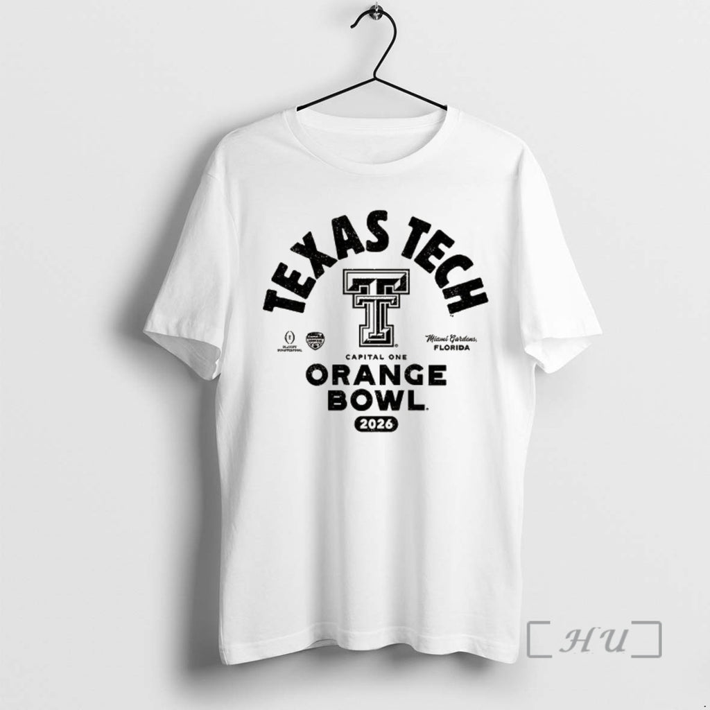 Officials Texas Tech Red Raiders College Football Playoff 2026 Capital One Orange Bowl Bound Logo T-Shirts, Hoodie,...