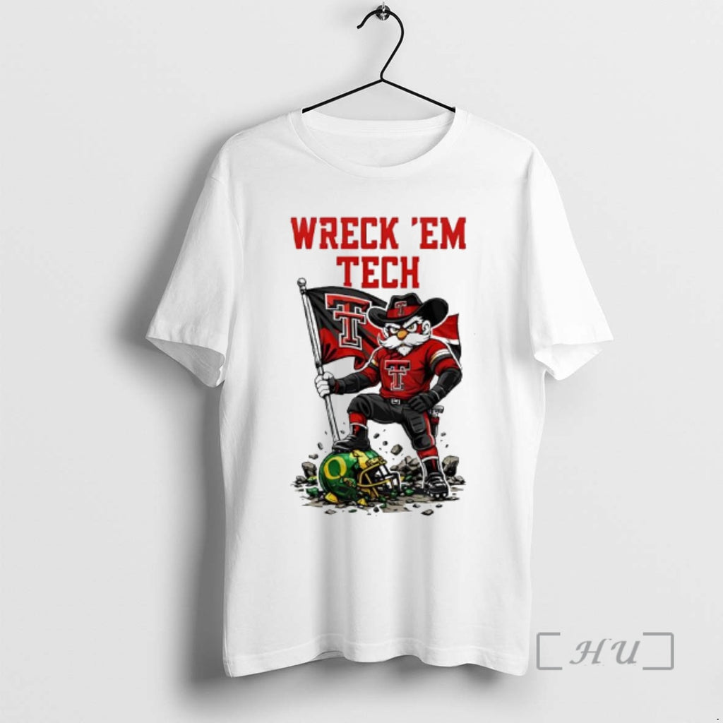 Officials Texas Tech Red Raiders Wreck Em Tech Mascot T-Shirts, Hoodie, Sweatshirt | PopFlextees.com