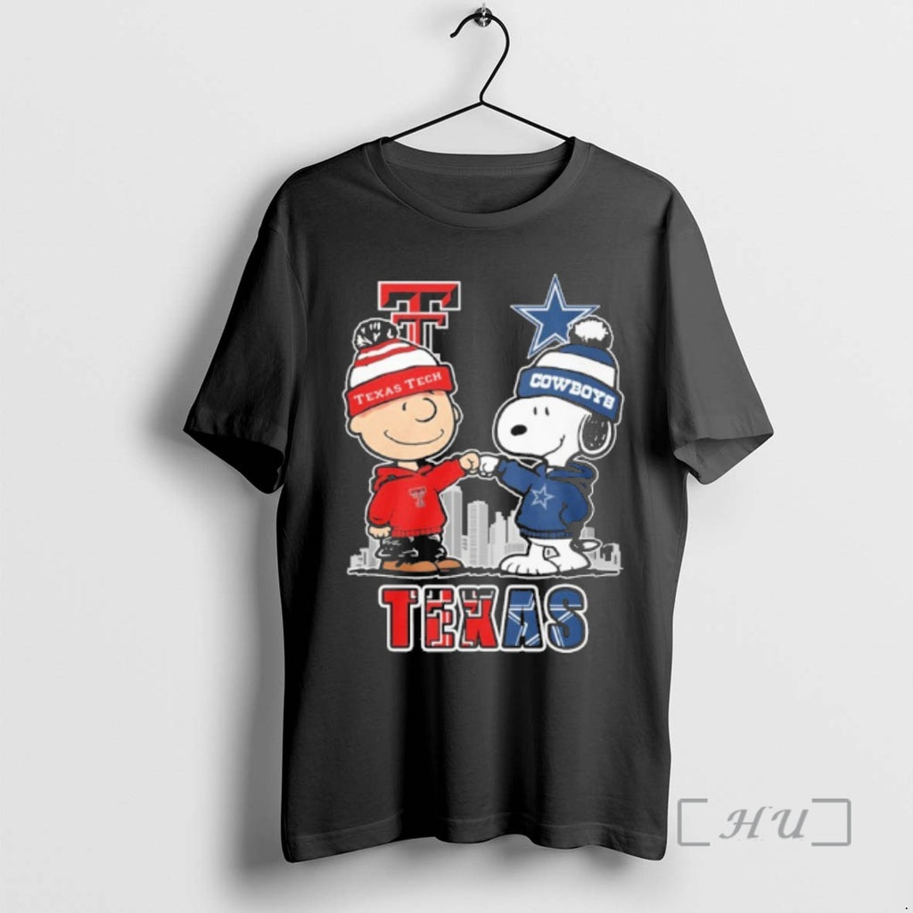 Officials Texas Tech Vs Cowboys X The Peanuts Fist Bump T-Shirts, Hoodie, Sweatshirt | PopFlextees.com