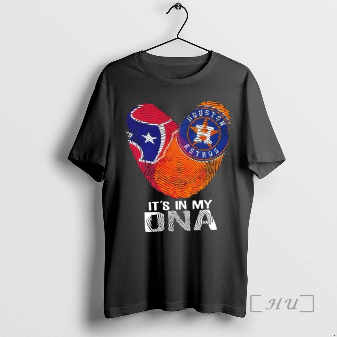 Officials Texas Sports Houston Texans X Houston Astros Its In My Dna Fingerprint Heart Premium T-Shirts, Hoodie, Sweatshirt