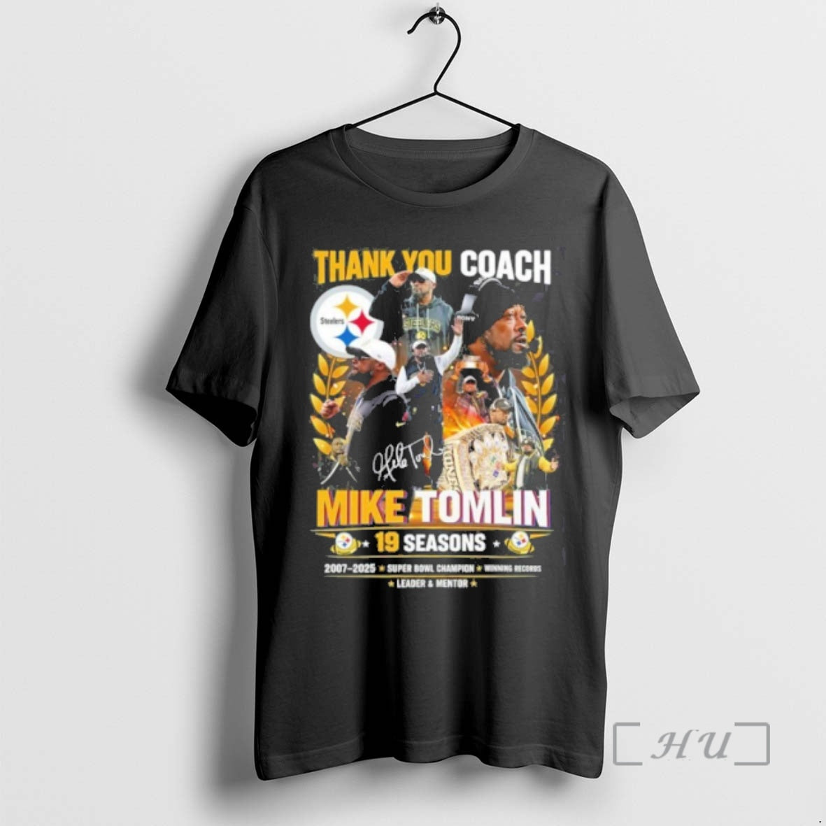 Officials Thank You Coach Mike Tomlin 19 Seasons Signature T-Shirts, Hoodie, Sweatshirt | PopFlextees.com